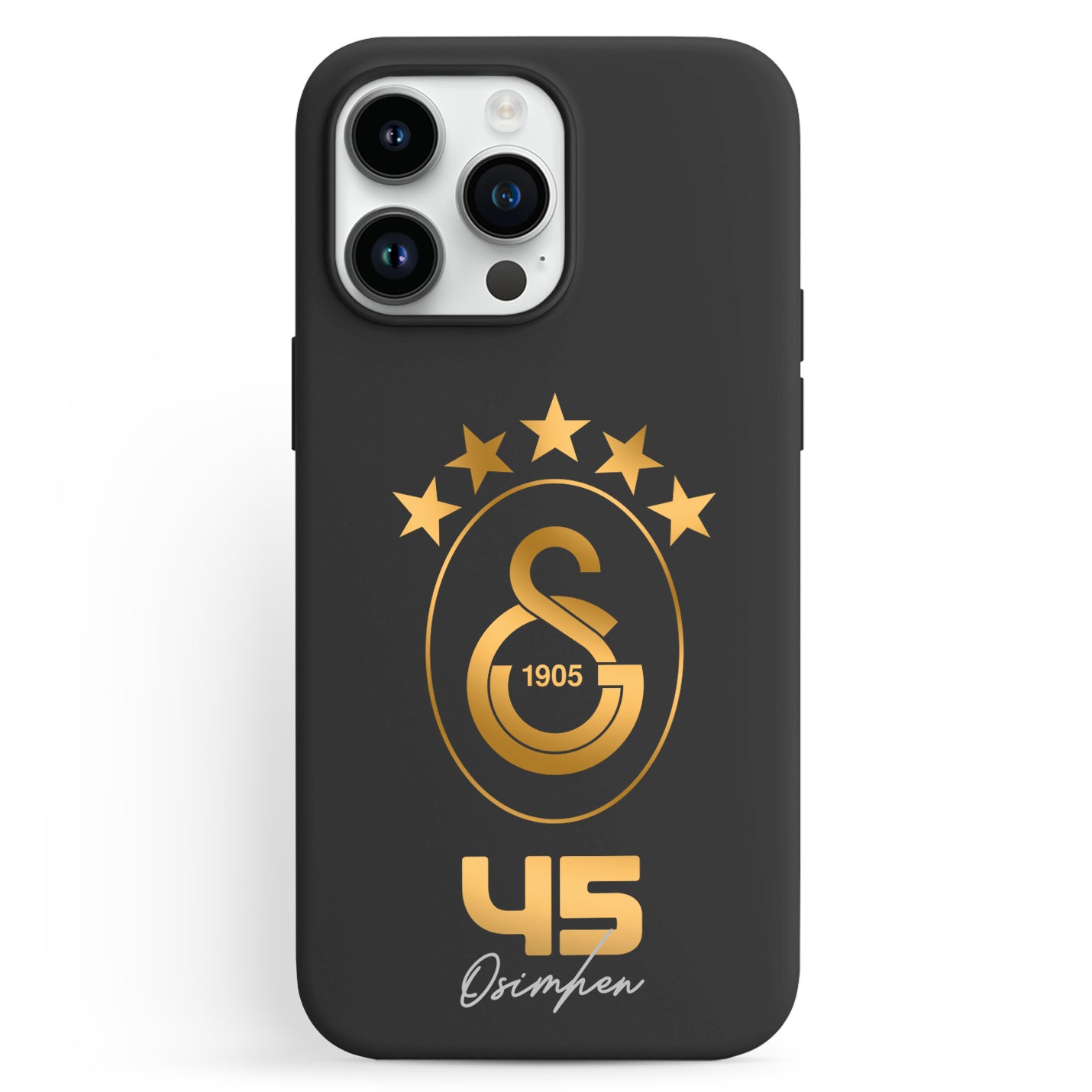 Personalisierte Galatasaray Handyhülle - Şampiyon 2025 Gold Logo - 1instaphone