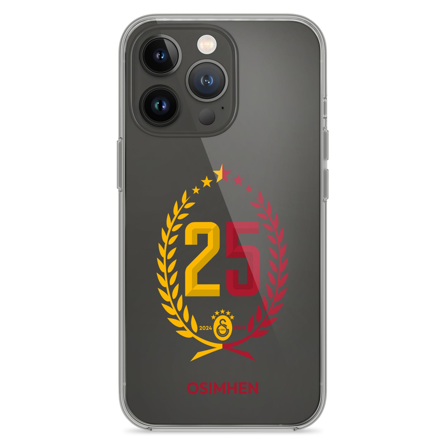 Personalisierte Galatasaray Handyhülle - Şampiyon 2025  Trikotnummer Şampiyon - 1instaphone