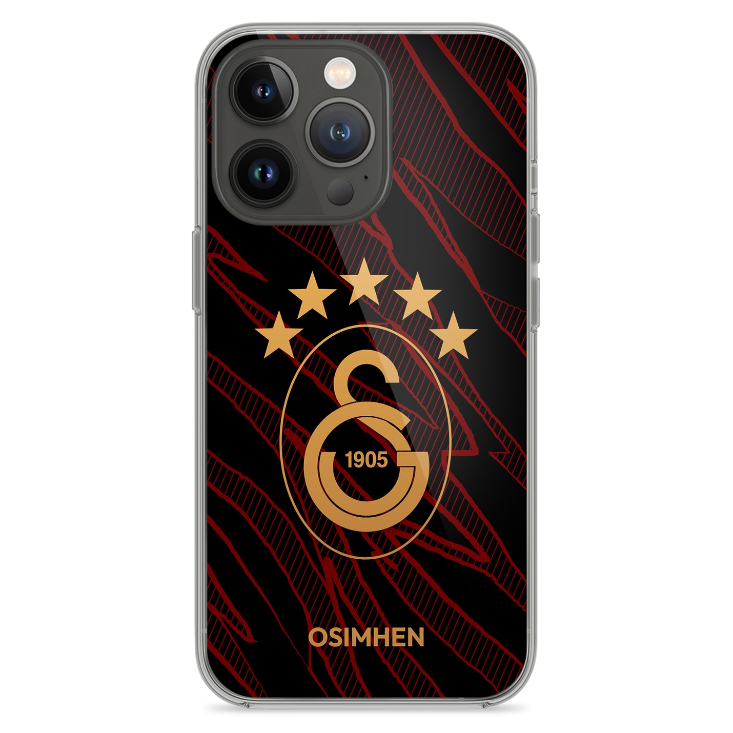 Personalisierte Galatasaray Handyhülle - Şampiyon 2025 Schwarz - 1instaphone