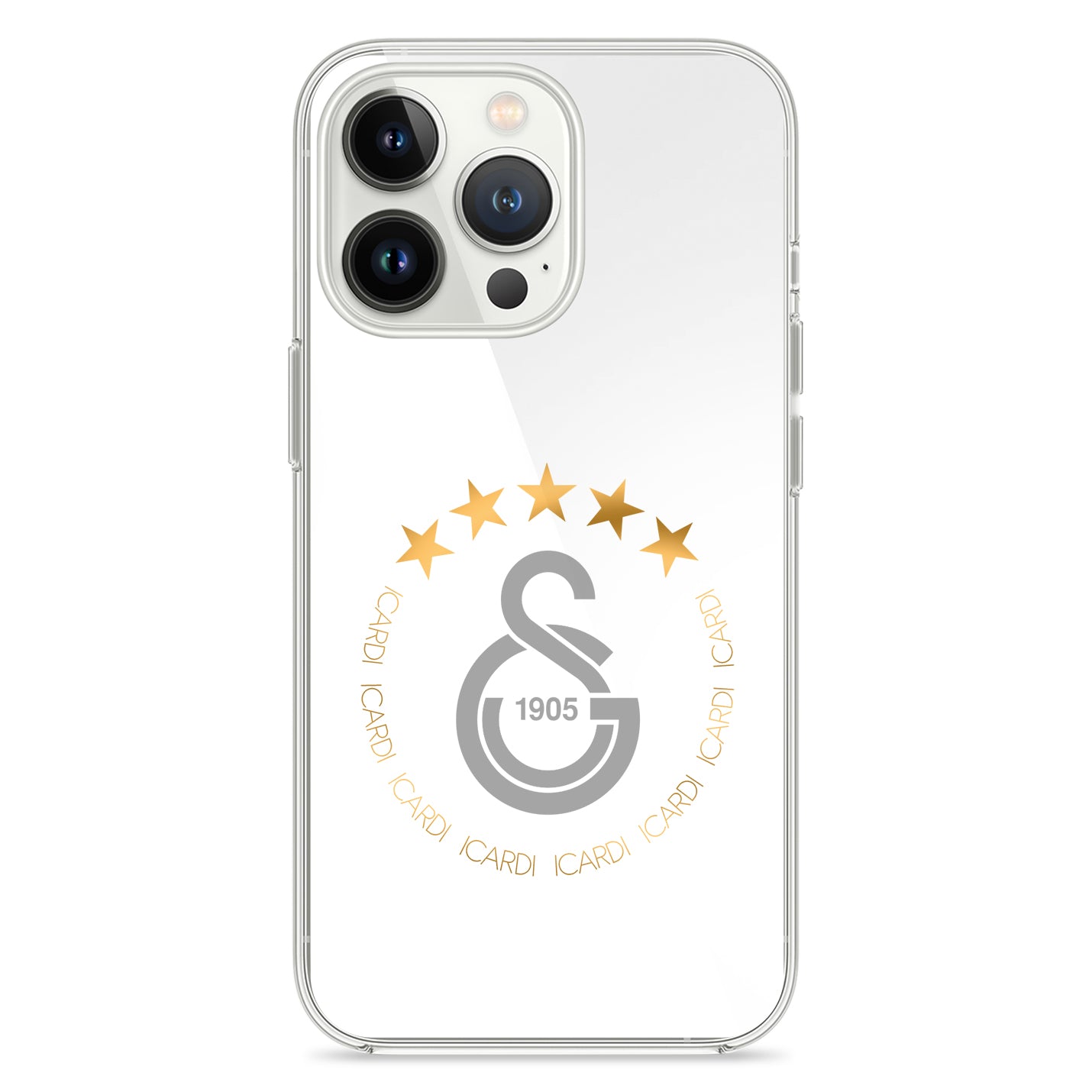 Personalisierte Galatasaray Handyhülle - Şampiyon 2025 Streifen Gold Rot Logo (Kopya) (Kopya) (Kopya) - 1instaphone