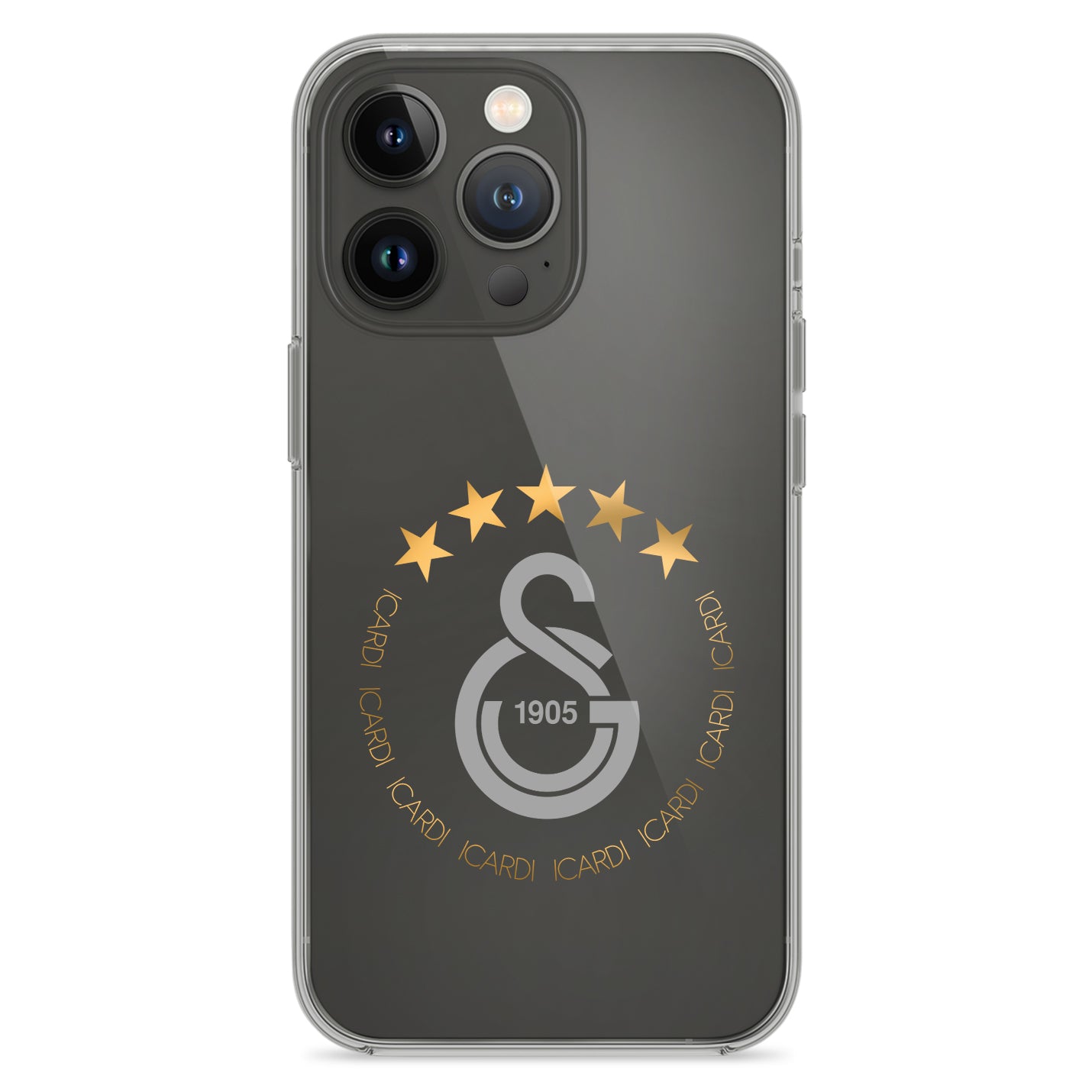 Personalisierte Galatasaray Handyhülle - Şampiyon 2025 Streifen Gold Rot Logo (Kopya) (Kopya) (Kopya) - 1instaphone