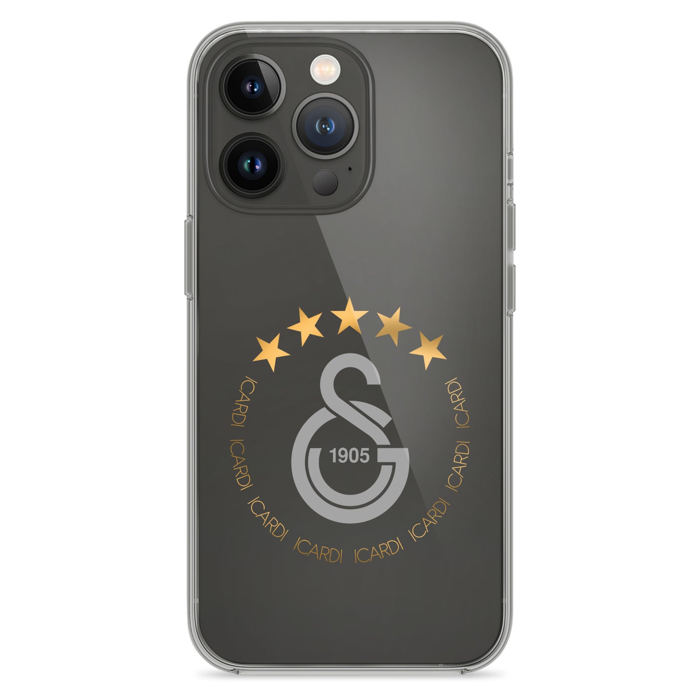 Personalisierte Galatasaray Handyhülle - Şampiyon 2025 Streifen Gold Rot Logo (Kopya) (Kopya) (Kopya) - 1instaphone