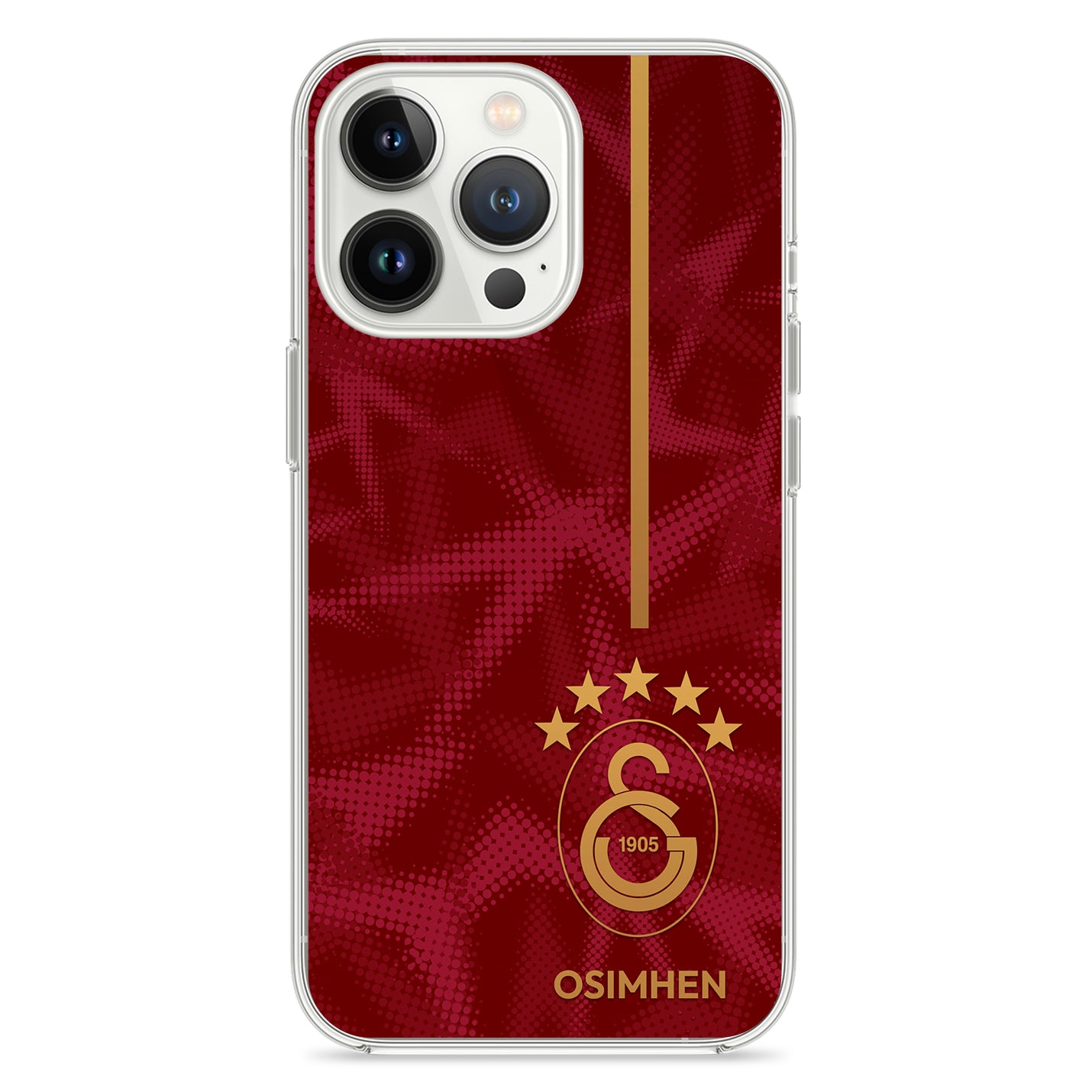Personalisierte Galatasaray Handyhülle - Şampiyon 2025 Sultan Red Pattern - 1instaphone