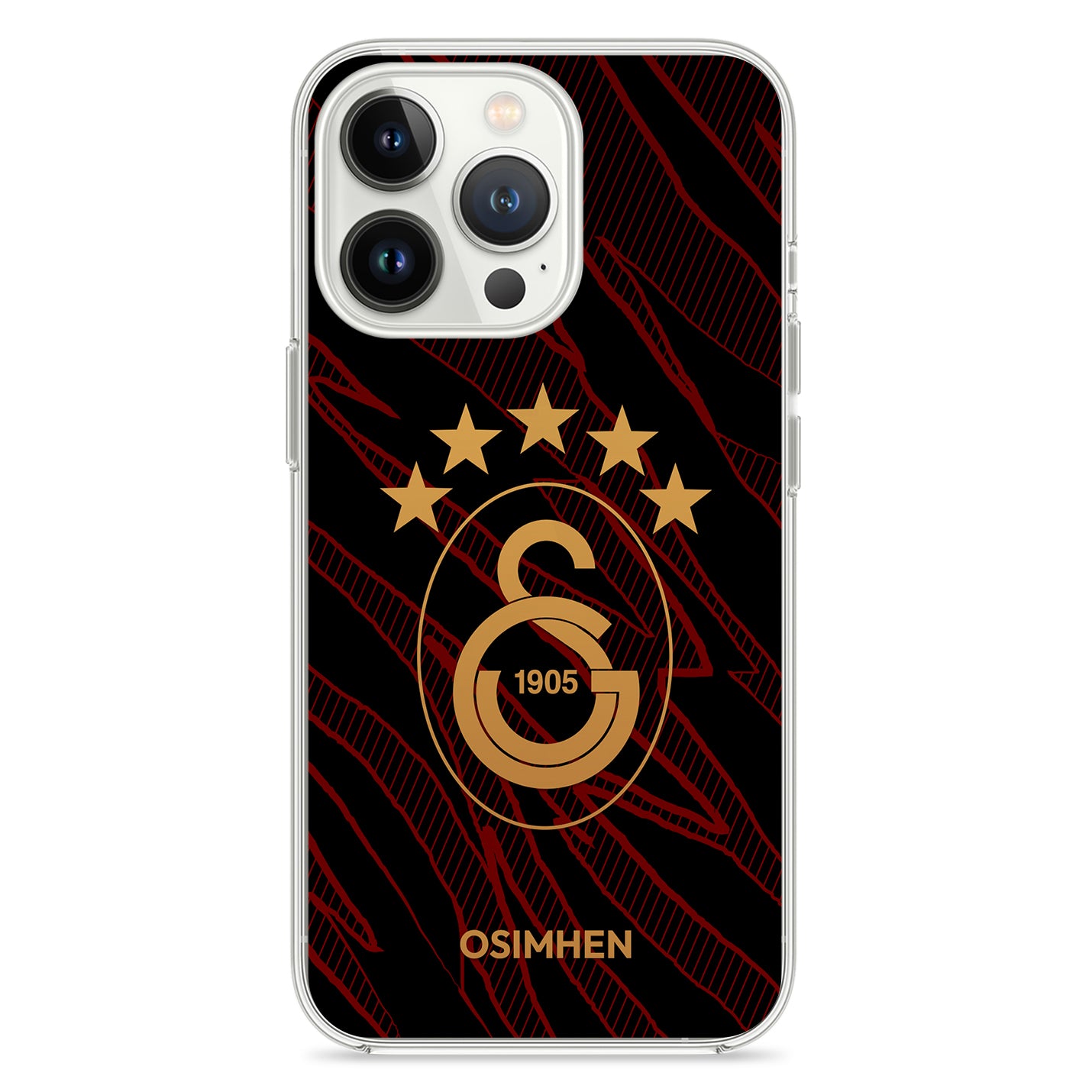 Personalisierte Galatasaray Handyhülle - Şampiyon 2025 Schwarz - 1instaphone