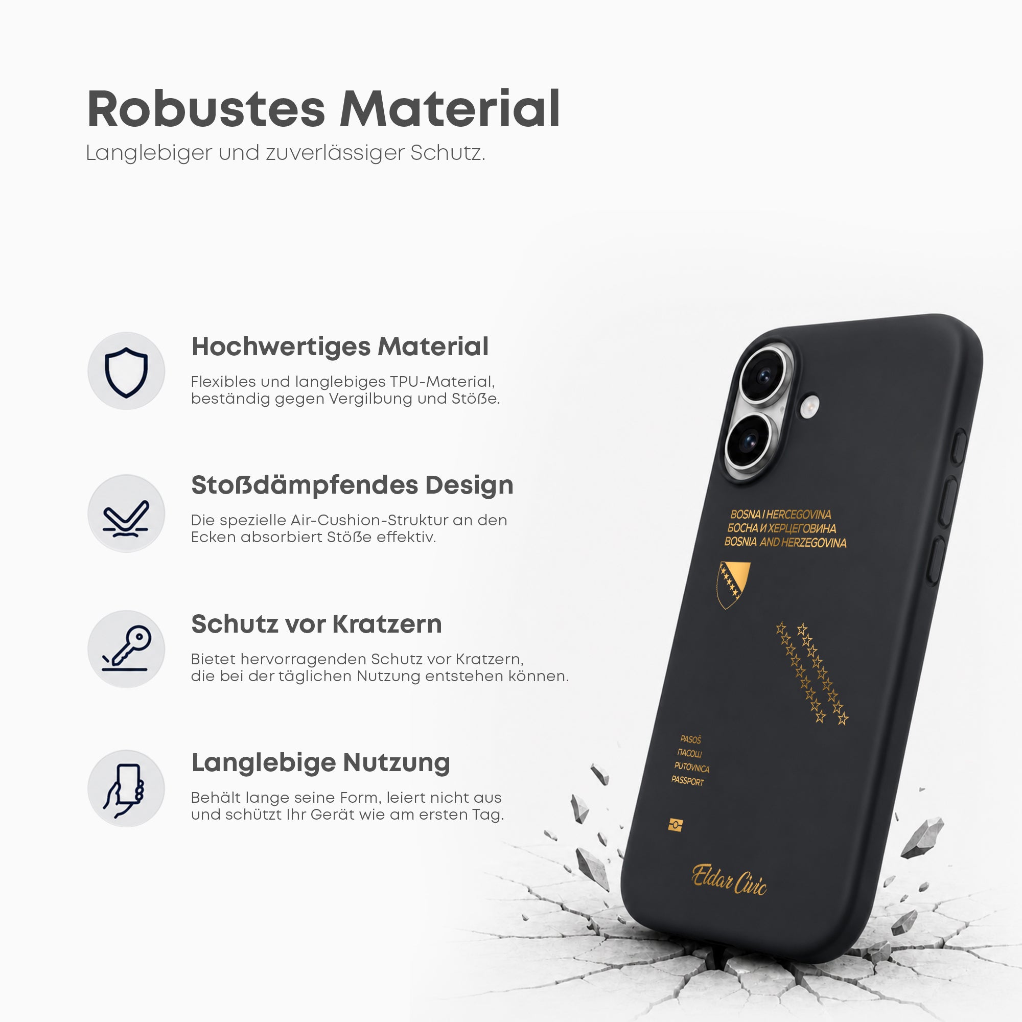 Handyhüllen mit Reisepass - Bosnien - 1instaphone