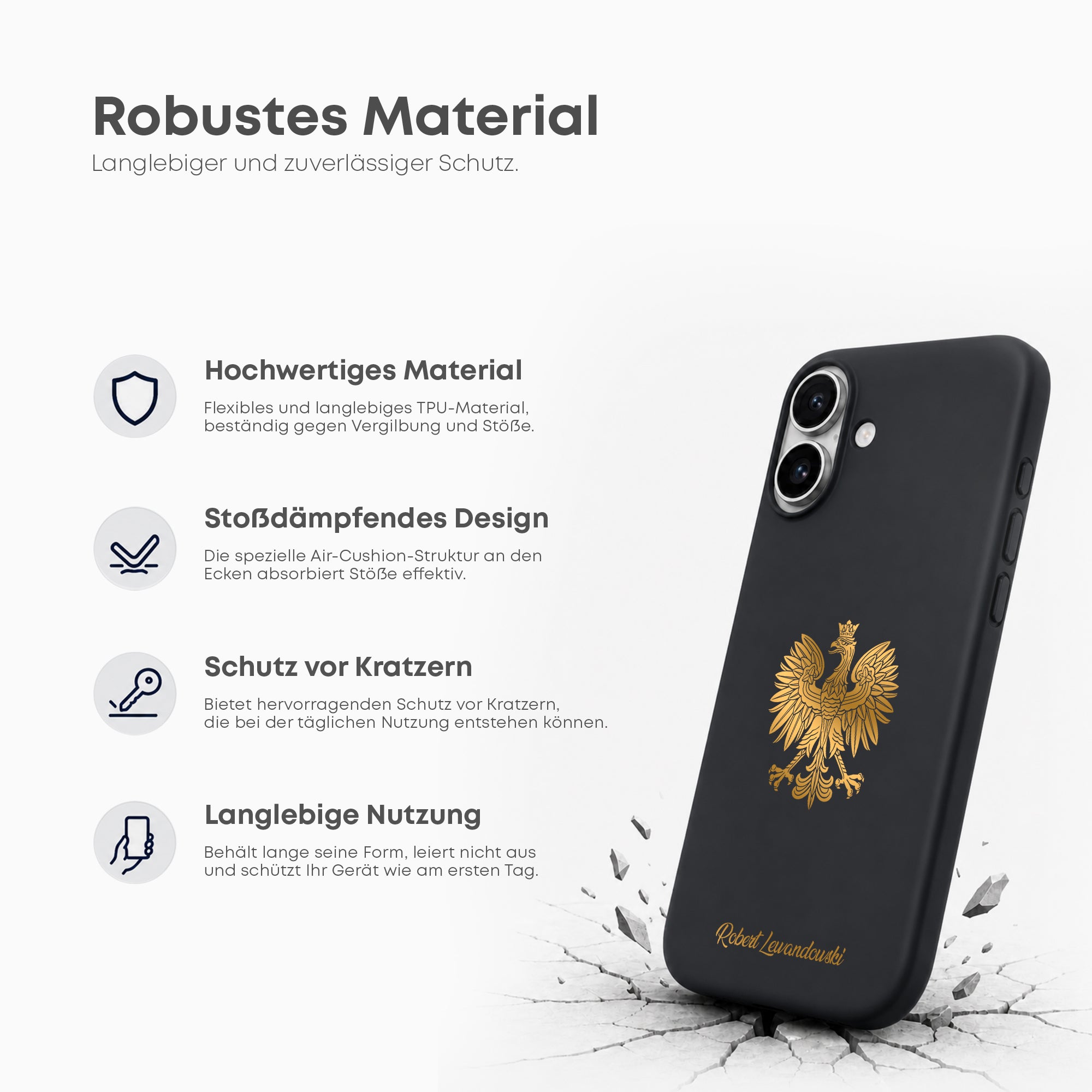Handyhülle mit Länderwappen - Polen - 1instaphone