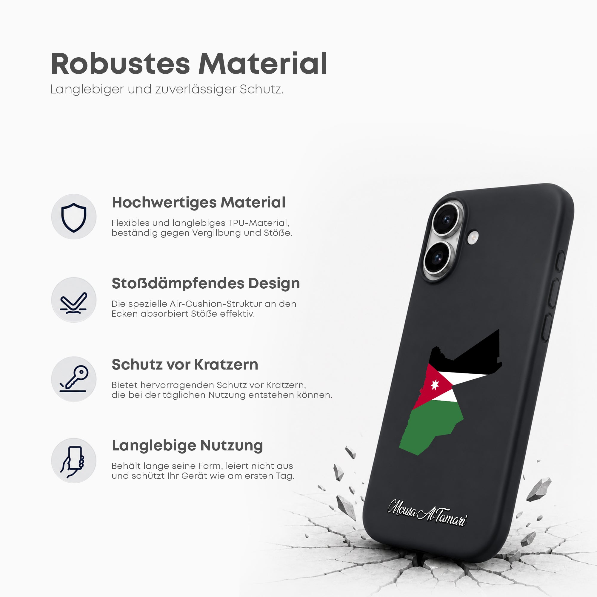 Handyhüllen mit Flagge - Jordanien - 1instaphone