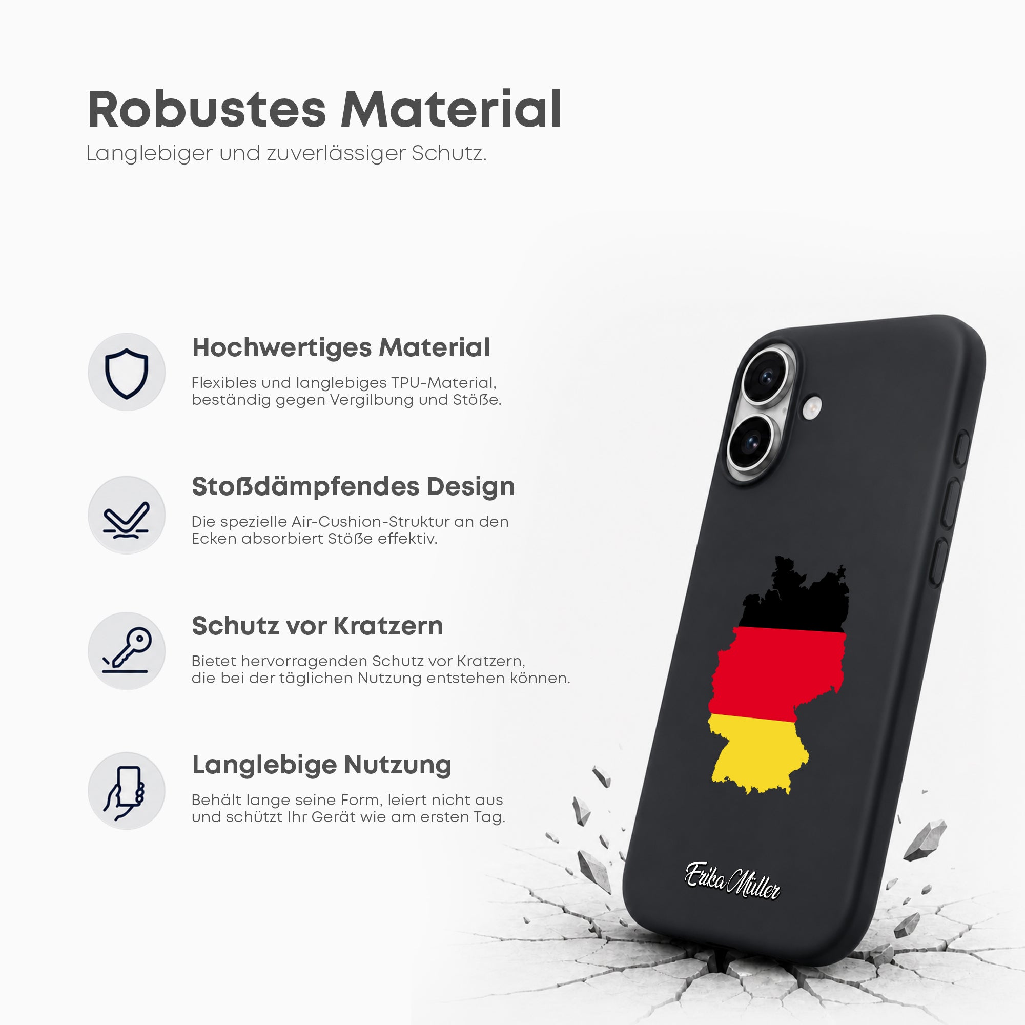 Handyhüllen mit Flagge - Deutschland - 1instaphone