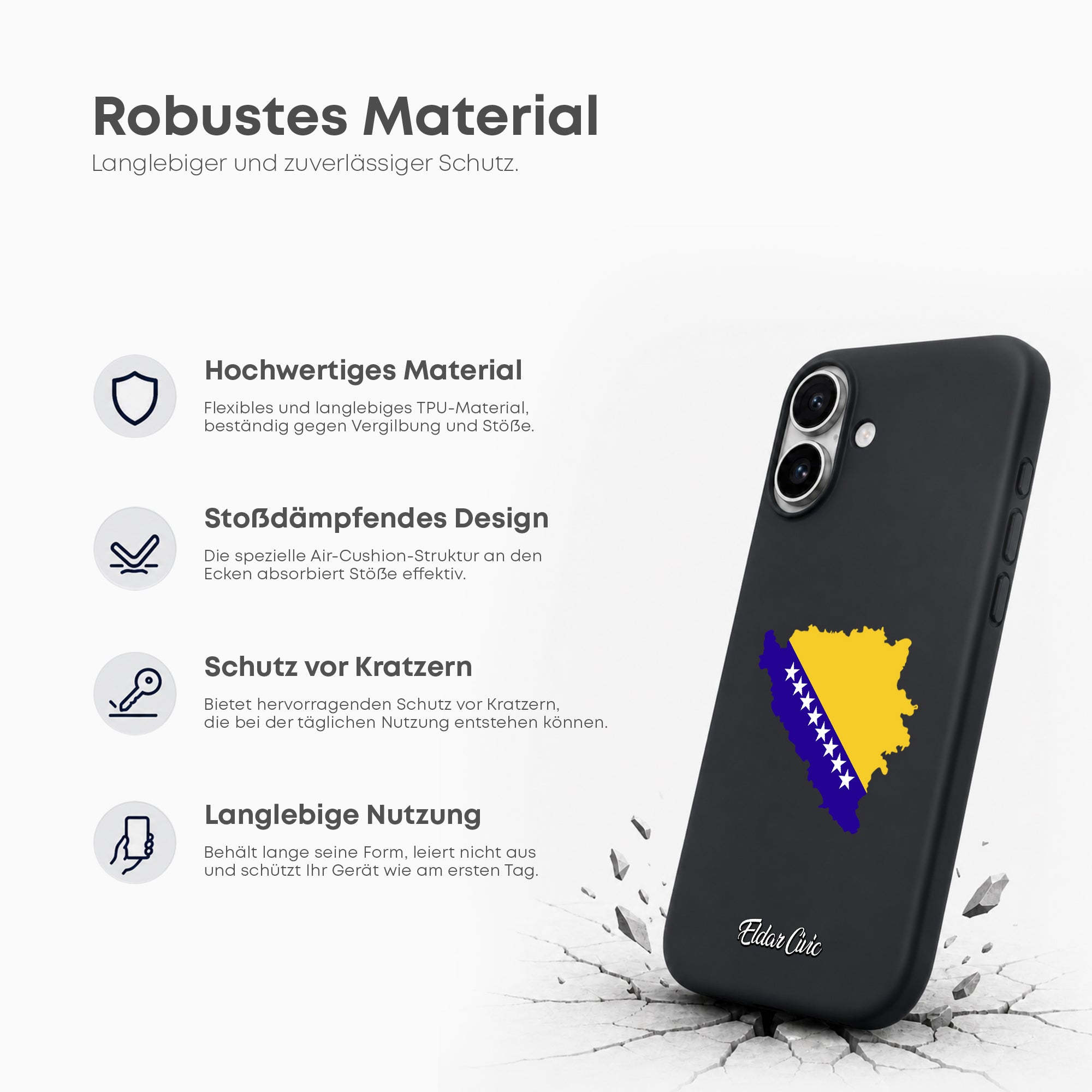 Handyhüllen mit Flagge - Bosnien - 1instaphone