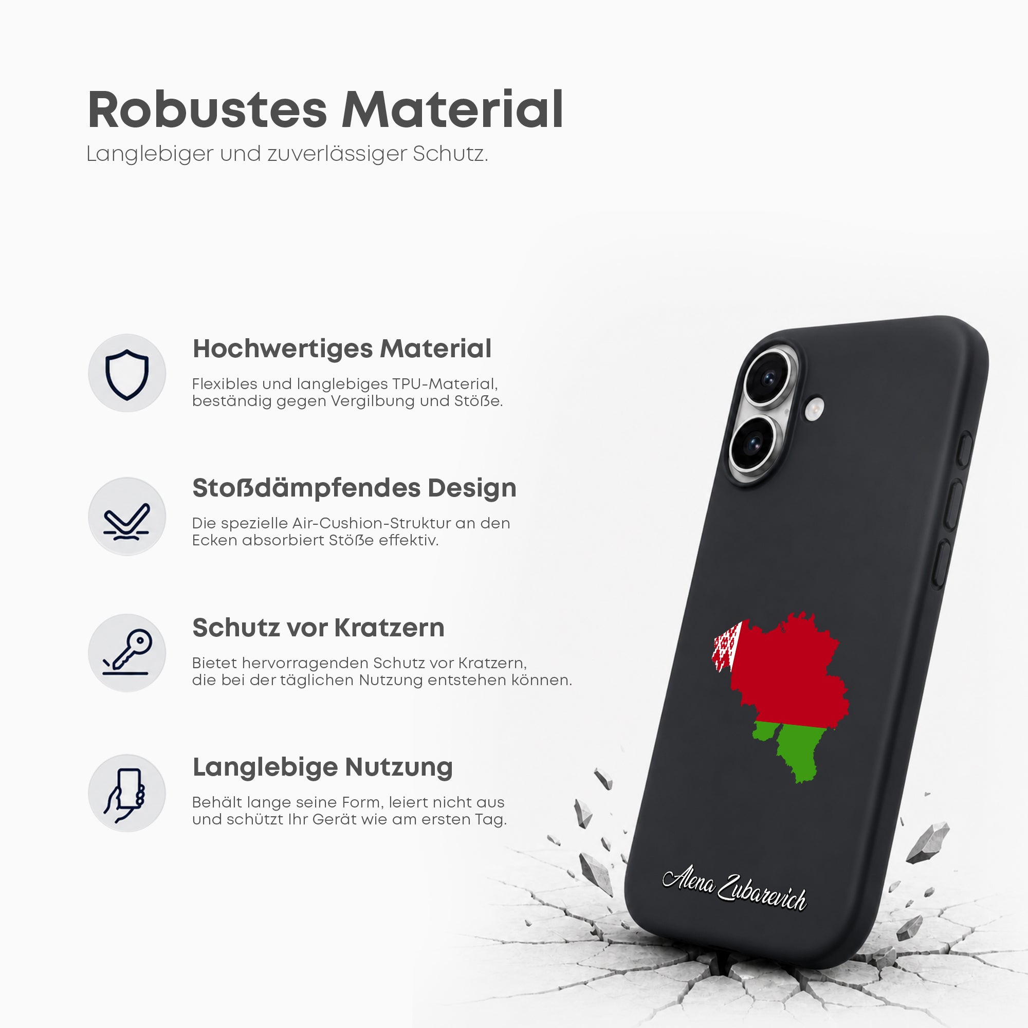 Handyhüllen mit Flagge -WEISSRUSSLAND - 1instaphone