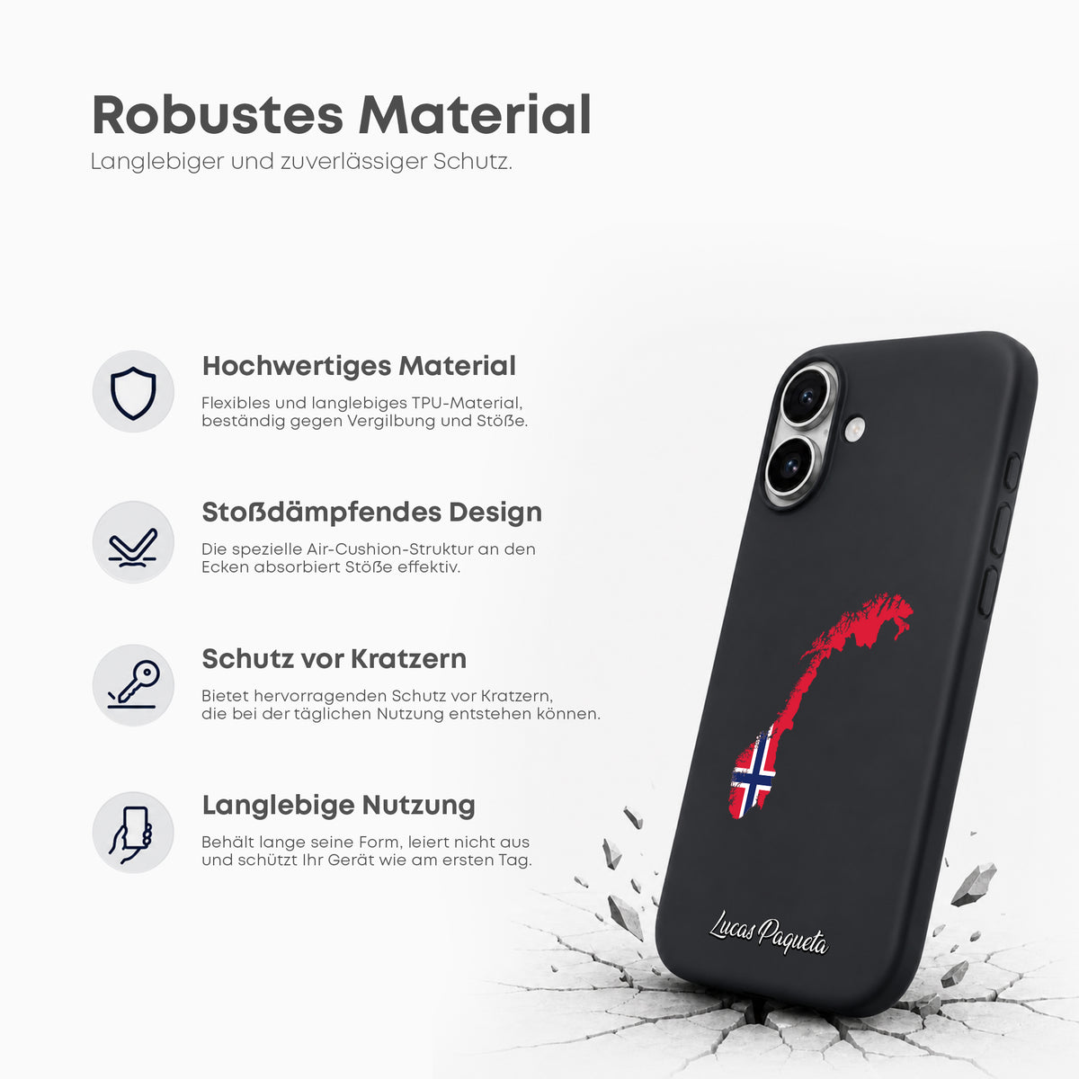 Handyhüllen mit Flagge - NORWEGEN - 1instaphone