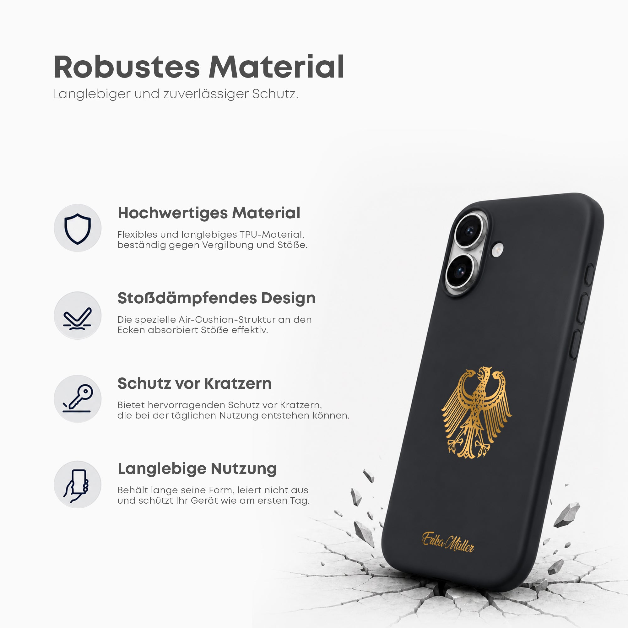 Handyhülle mit Länderwappen - Deutschland - 1instaphone