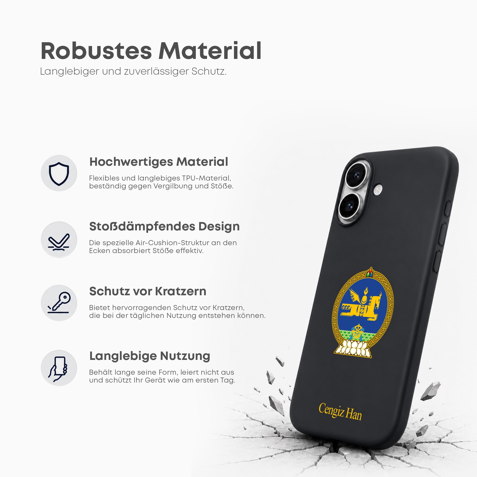 Handyhülle mit Emblem des Mongolischen Kaiserreichs - 1instaphone