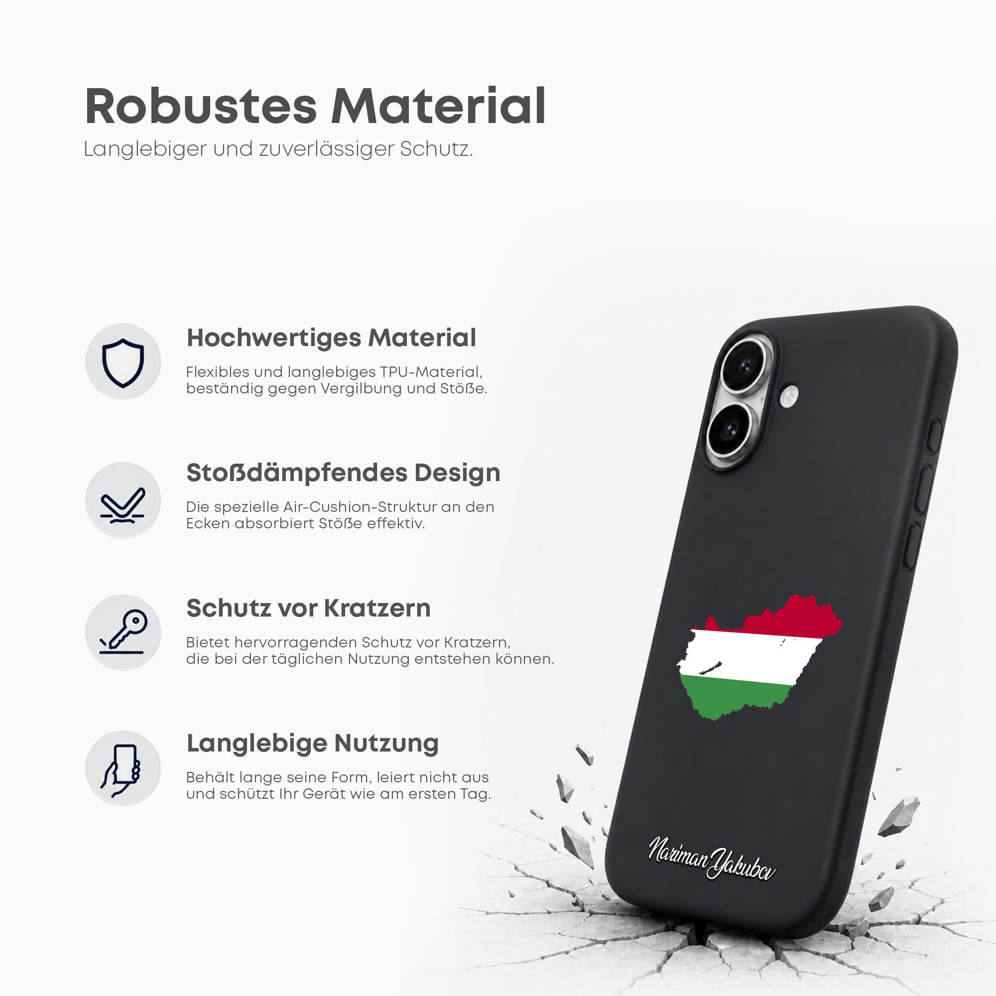Handyhüllen mit Flagge - Ungarn - 1instaphone