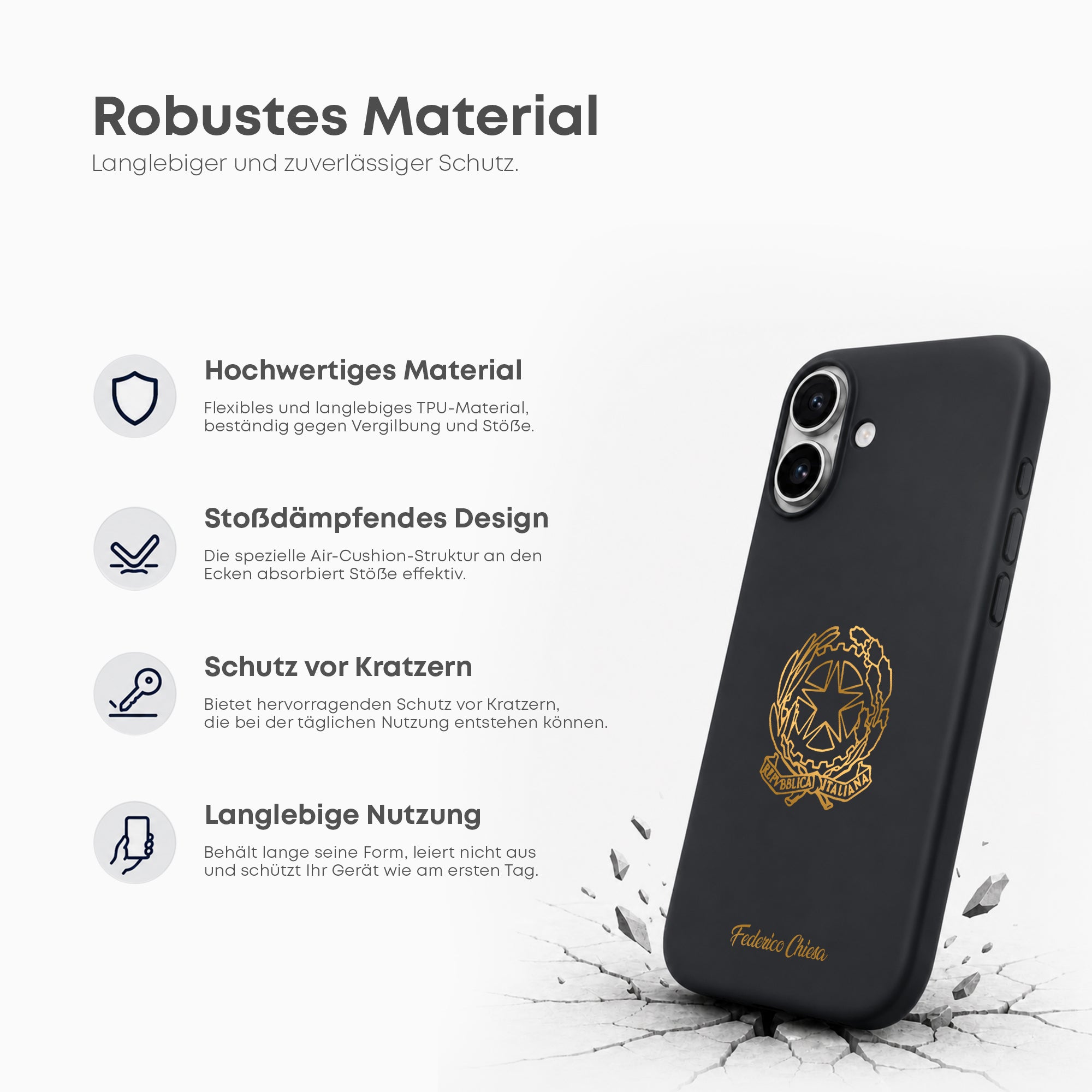 Handyhülle mit Länderwappen - Italien - 1instaphone