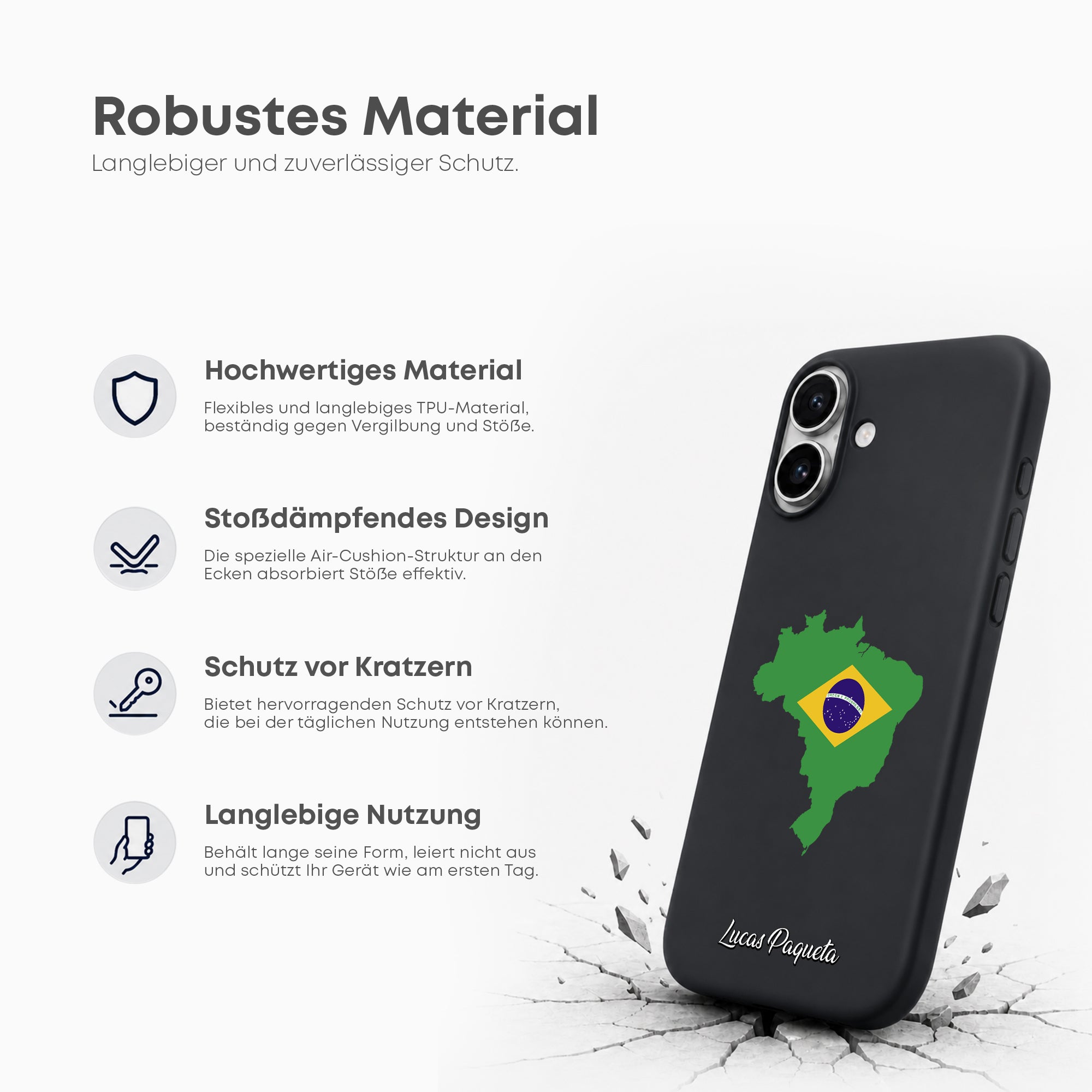 Handyhüllen mit Flagge - Brasilien - 1instaphone