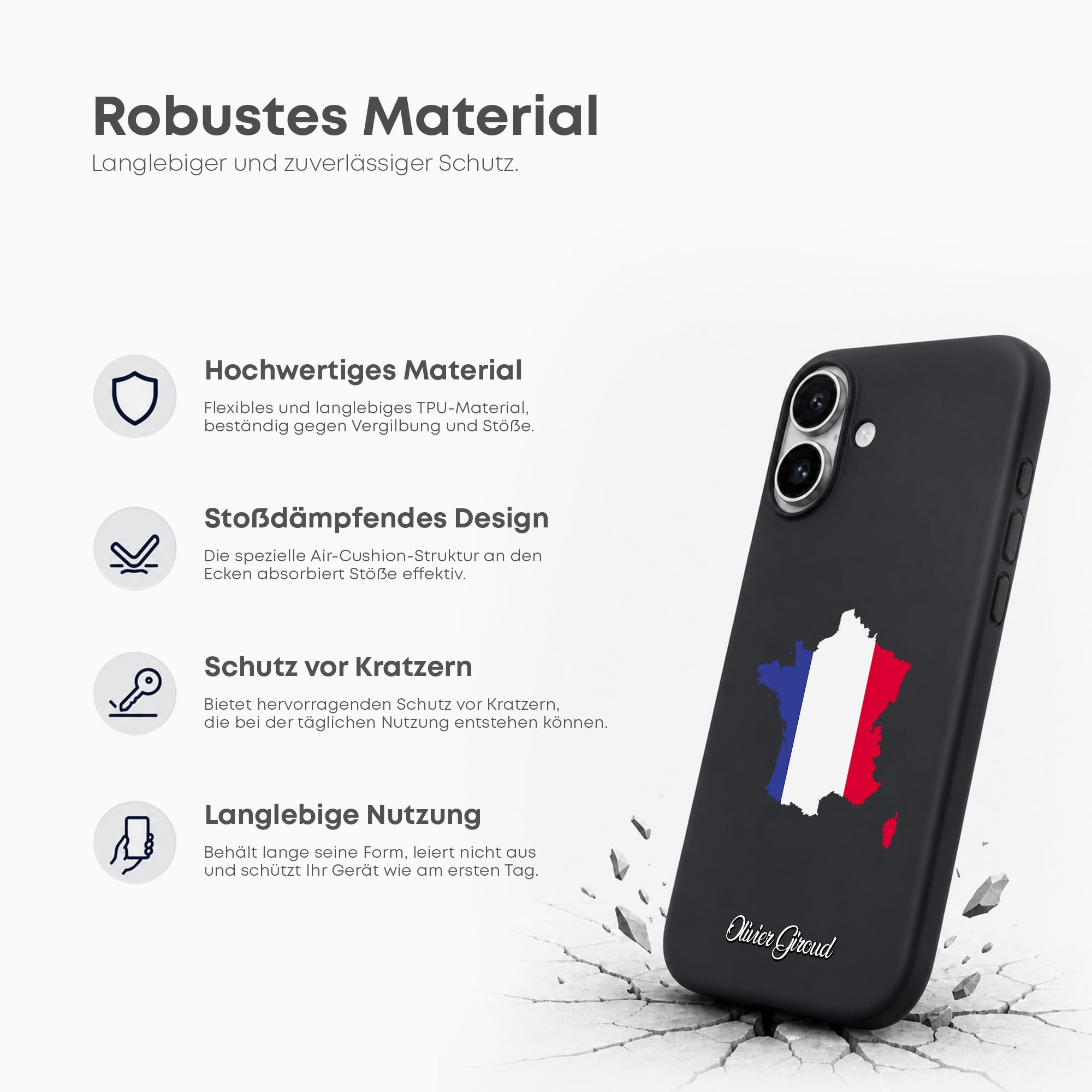 Handyhüllen mit Flagge - Frankreich - 1instaphone