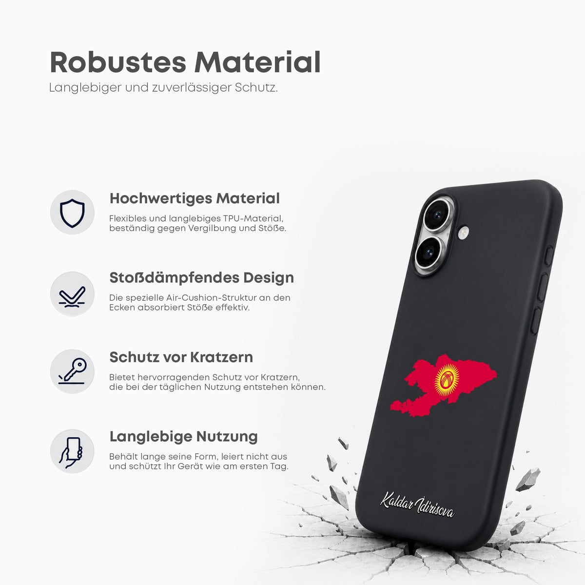 Handyhüllen mit Flagge - KIRGISISTAN - 1instaphone