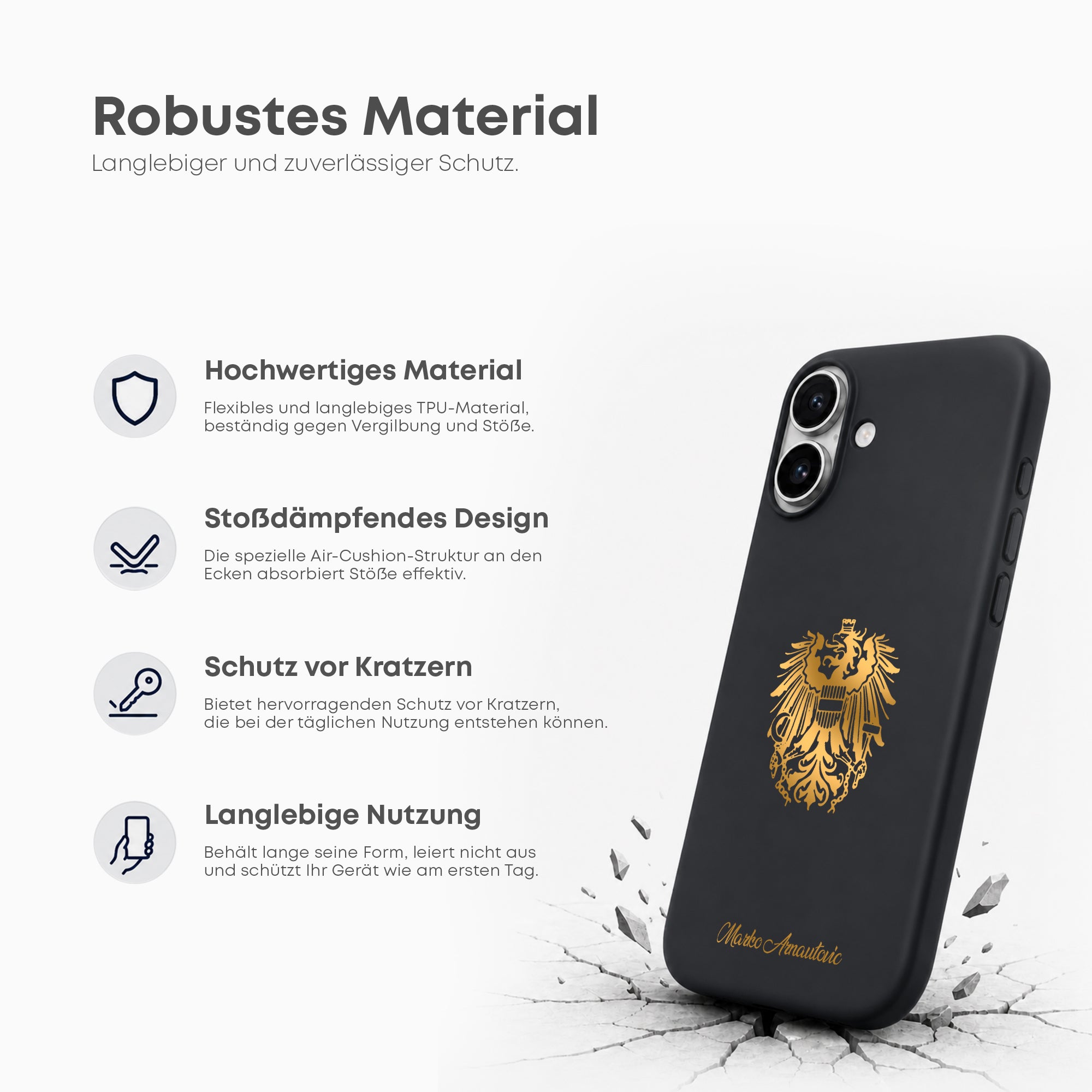 Handyhülle mit Länderwappen - Österreich - 1instaphone