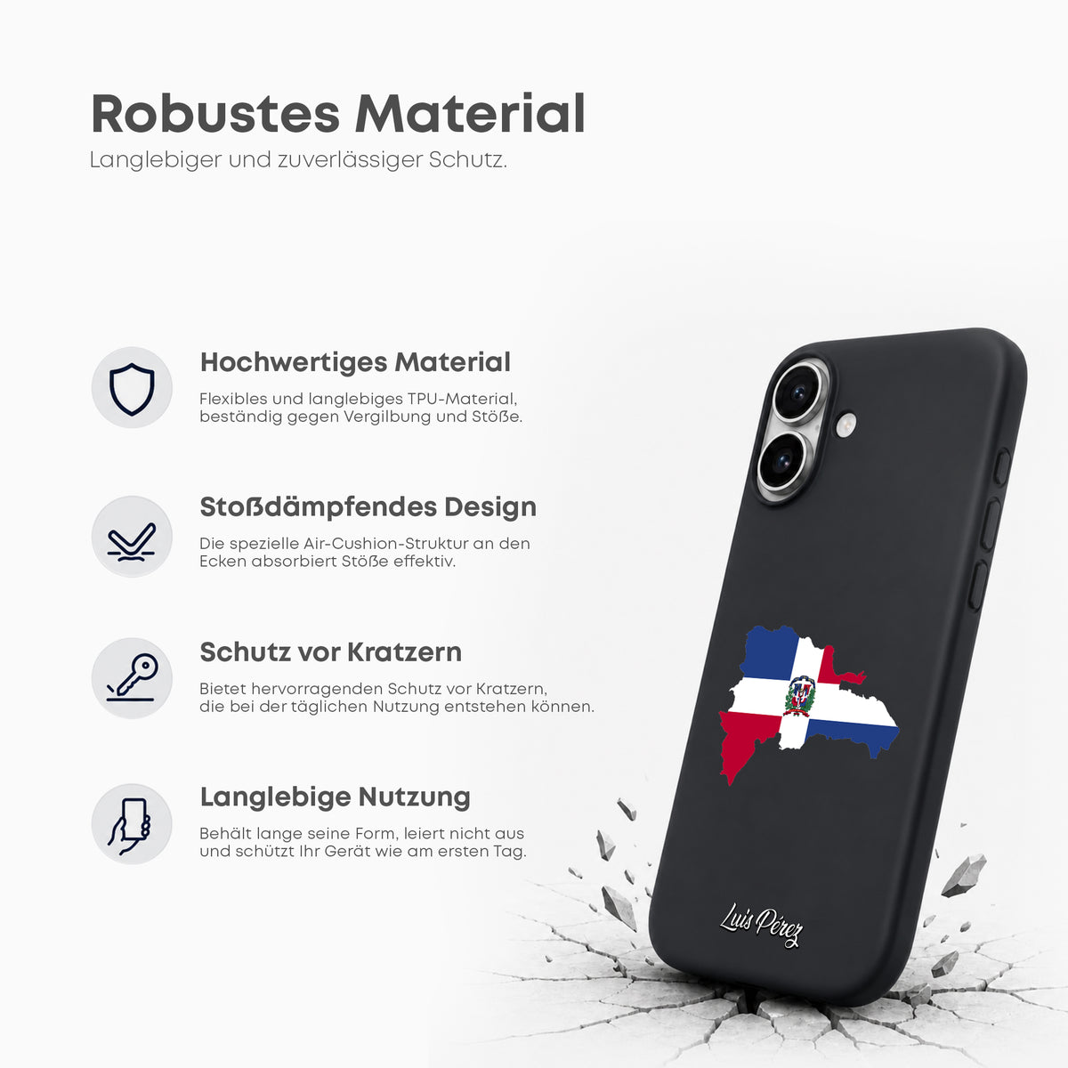 Handyhüllen mit Flagge - DOMINIKANISCHE REPUBLIK - 1instaphone