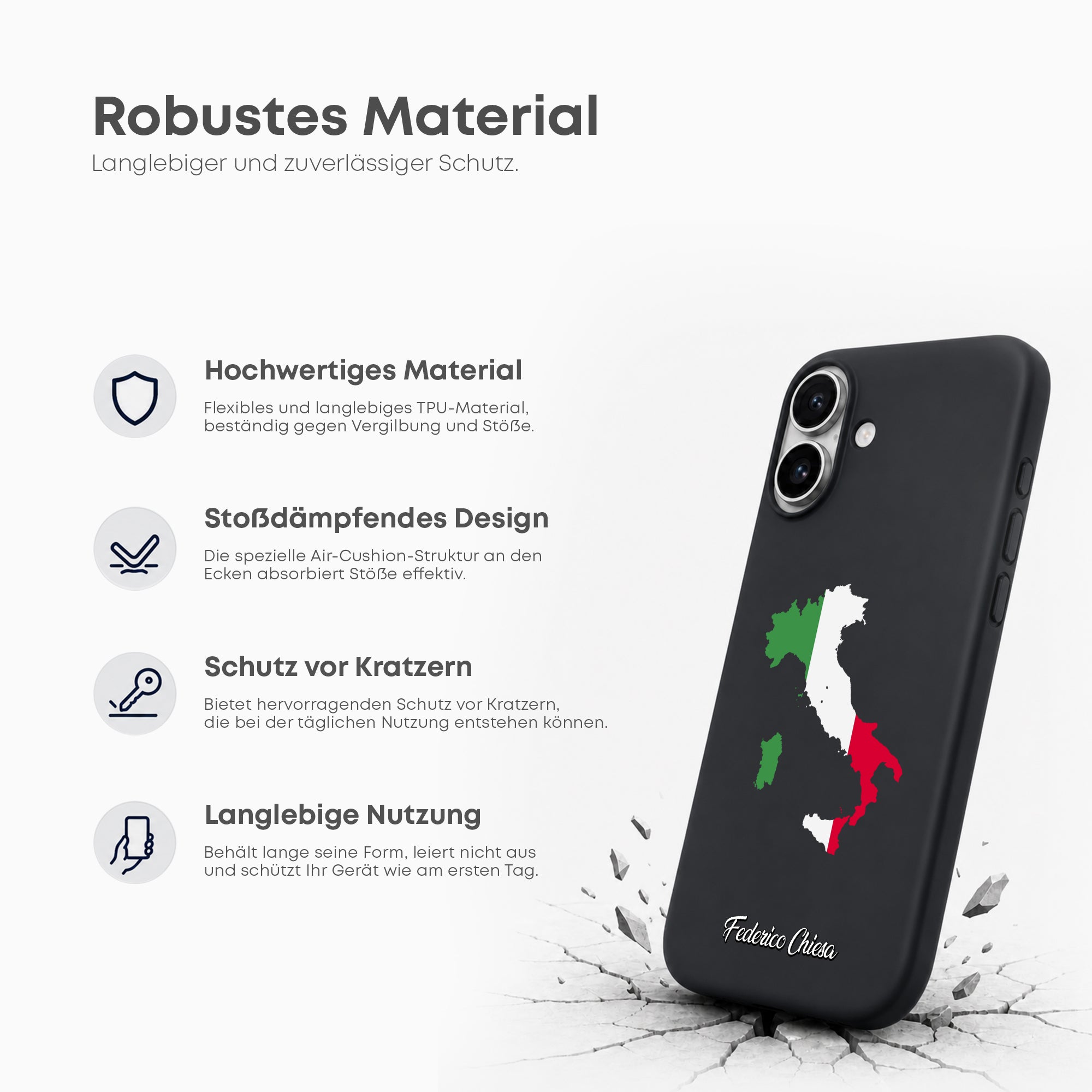 Handyhüllen mit Flagge - Italien - 1instaphone