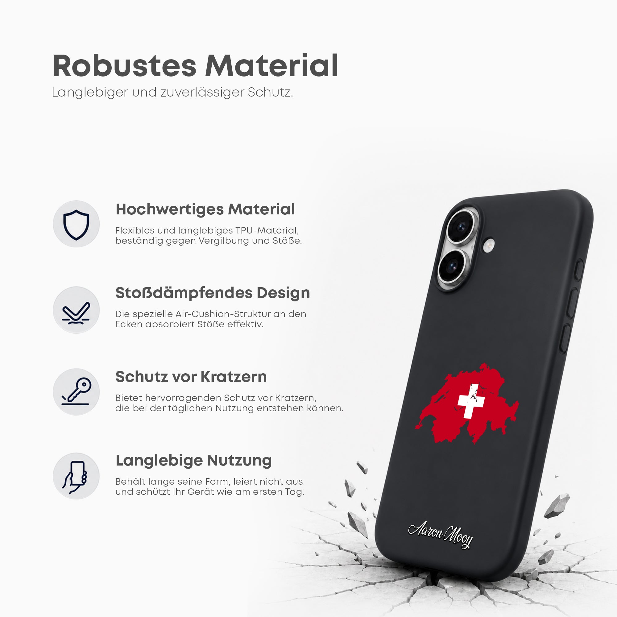 Handyhüllen mit Flagge - SCHWEIZ - 1instaphone