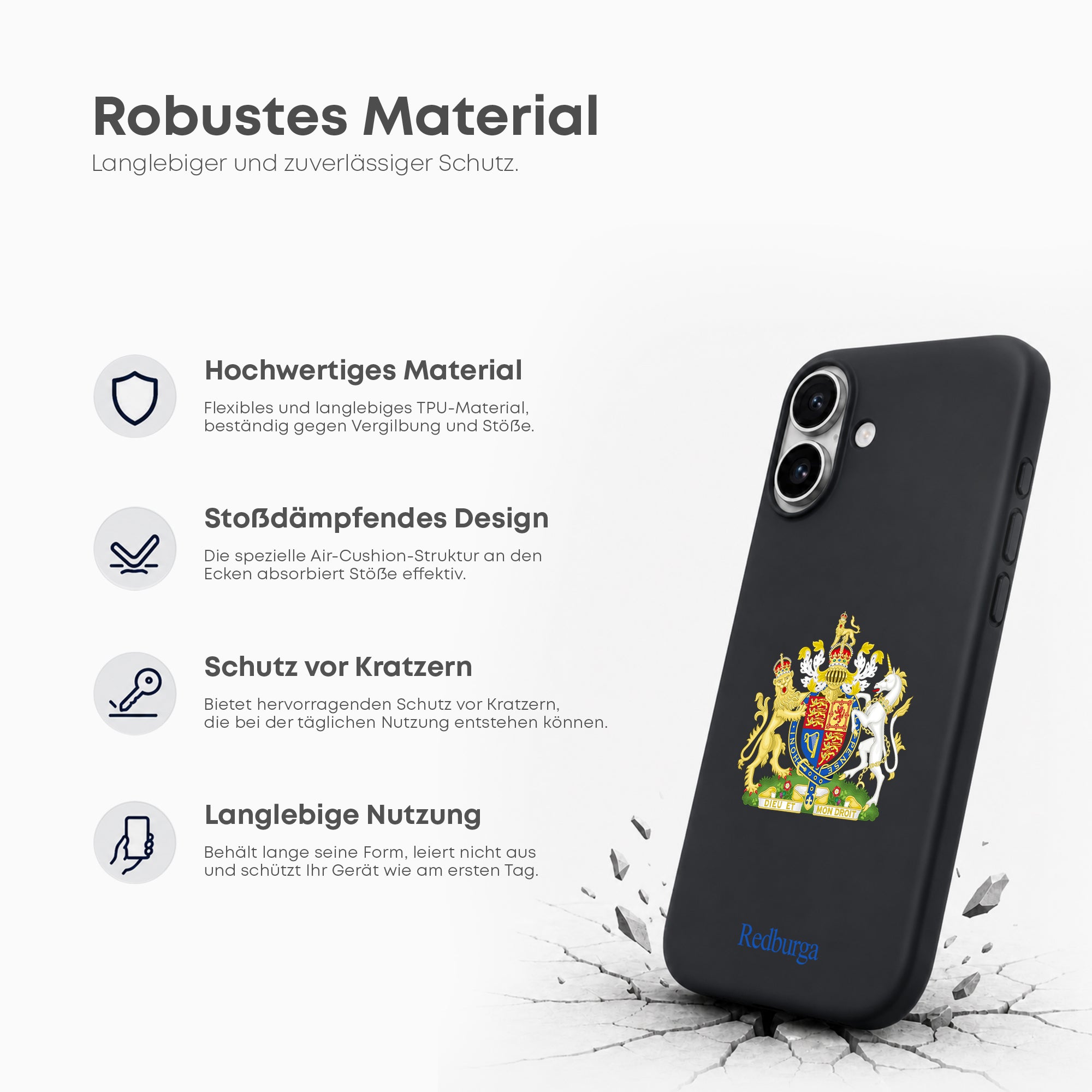 Handyhülle mit Emblem des Vereinigten Königreichs - 1instaphone