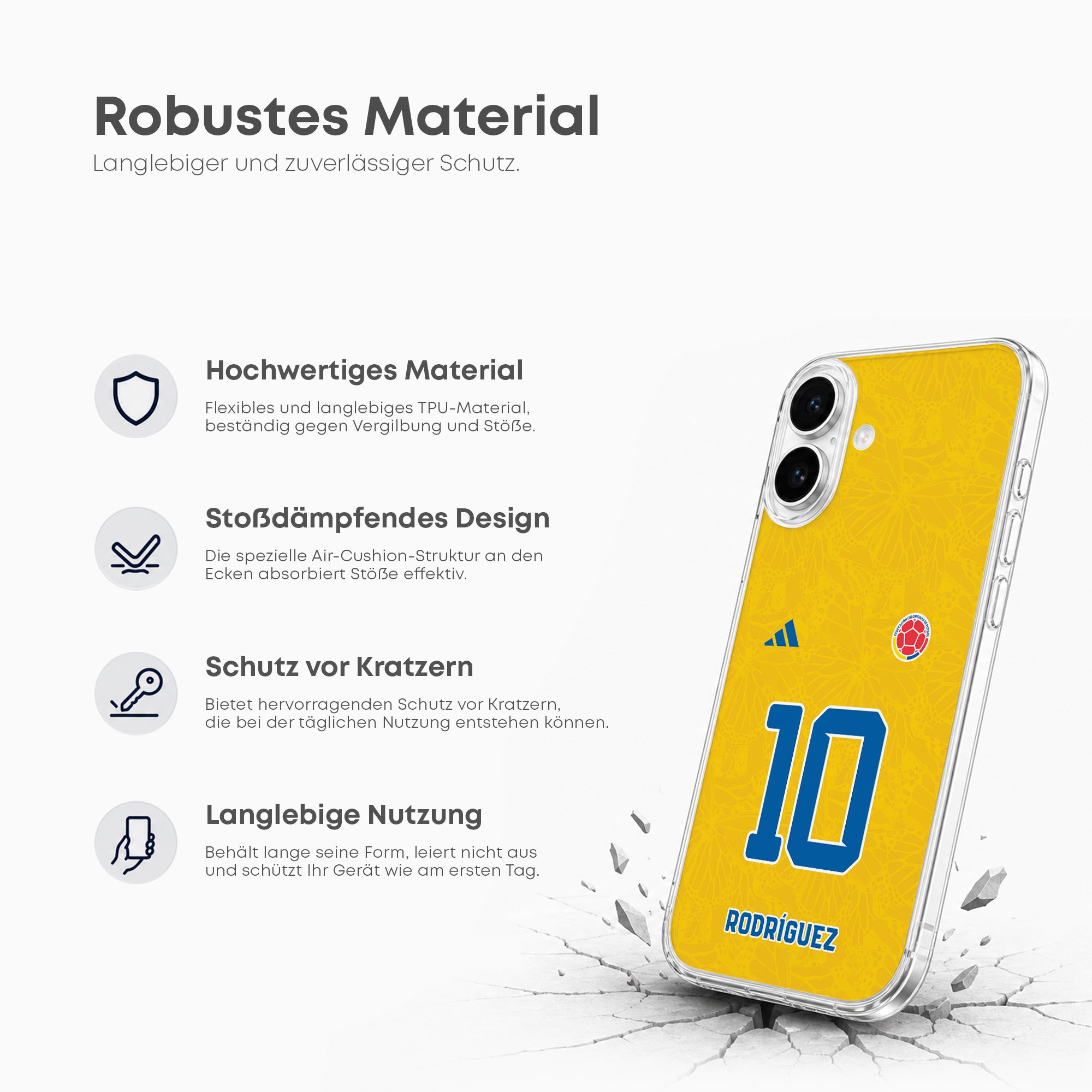 Colombia 2026 Handyhülle – Name & Nummer - 1instaphone