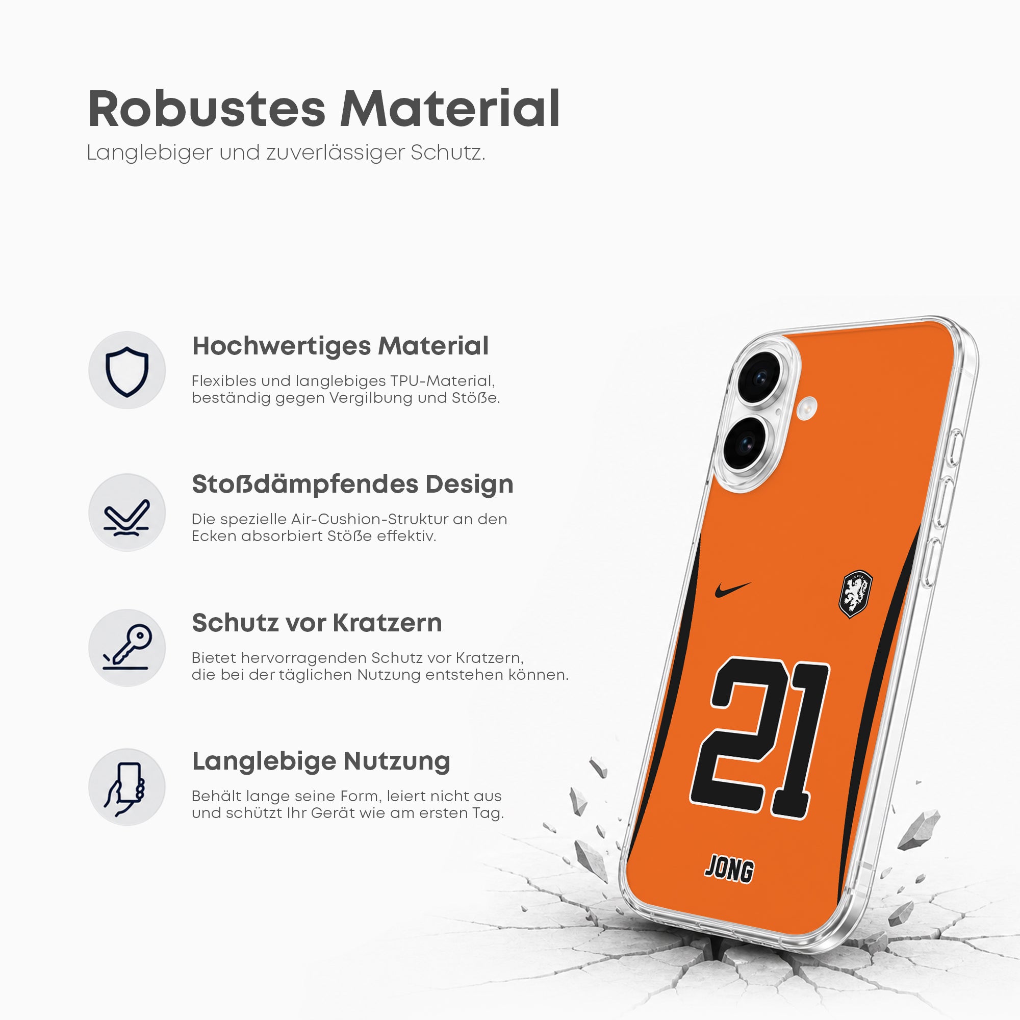 Netherlands 2026 Handyhülle – Name & Nummer - 1instaphone