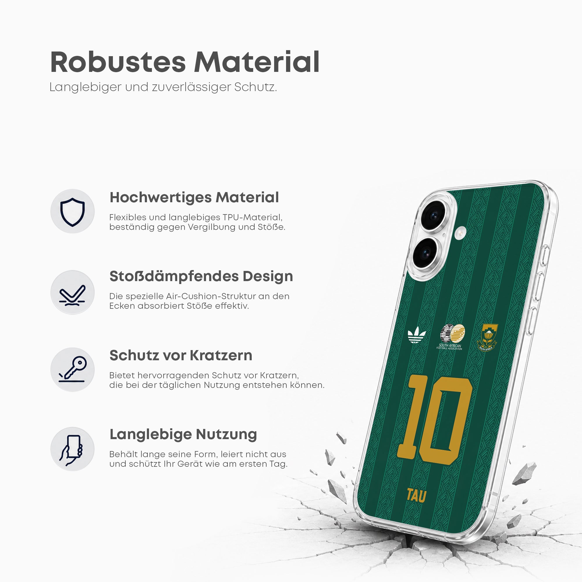 South Africa WM 2026 Handyhülle – Name & Nummer - 1instaphone