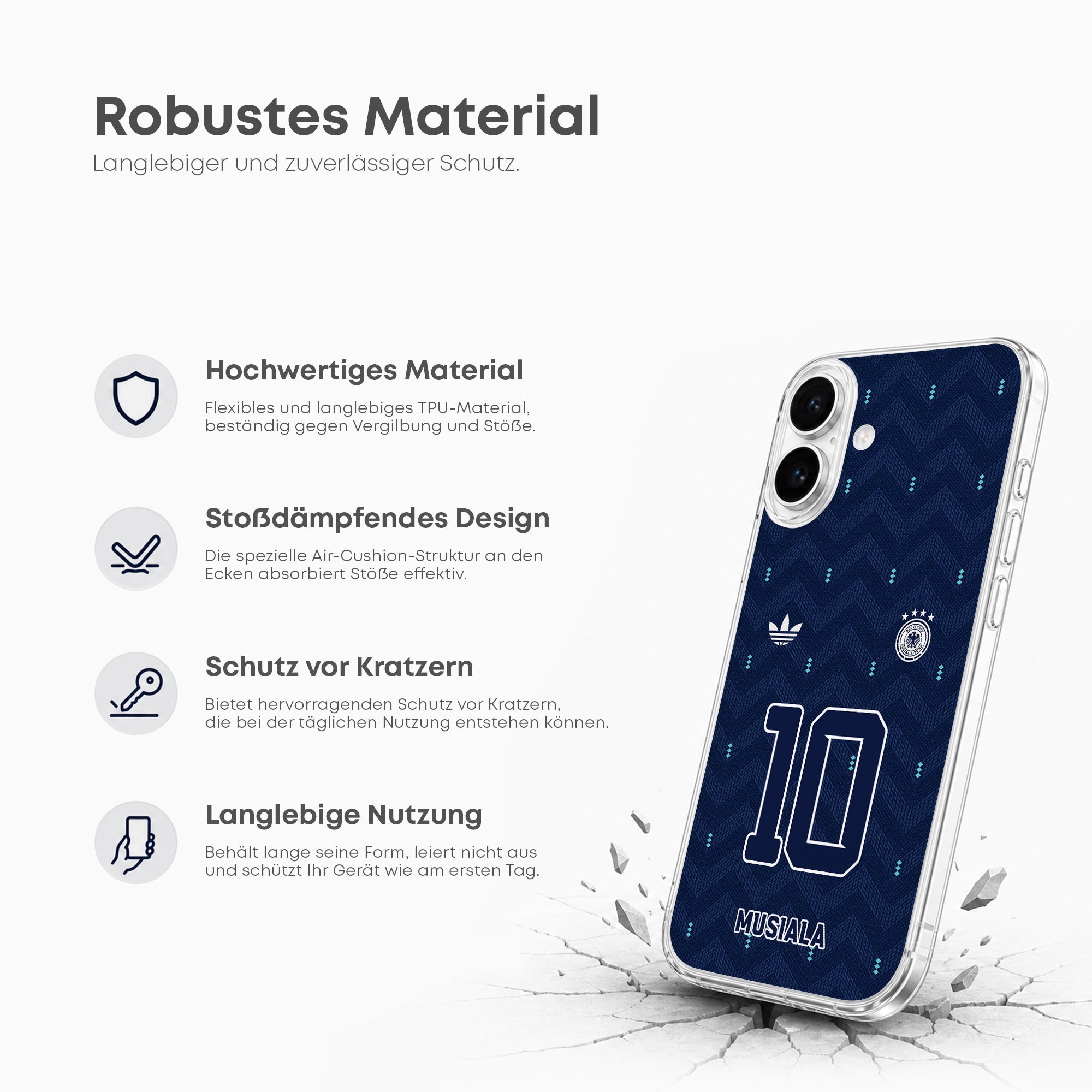 Germany WM 2026 Handyhülle – Name & Nummer - 1instaphone