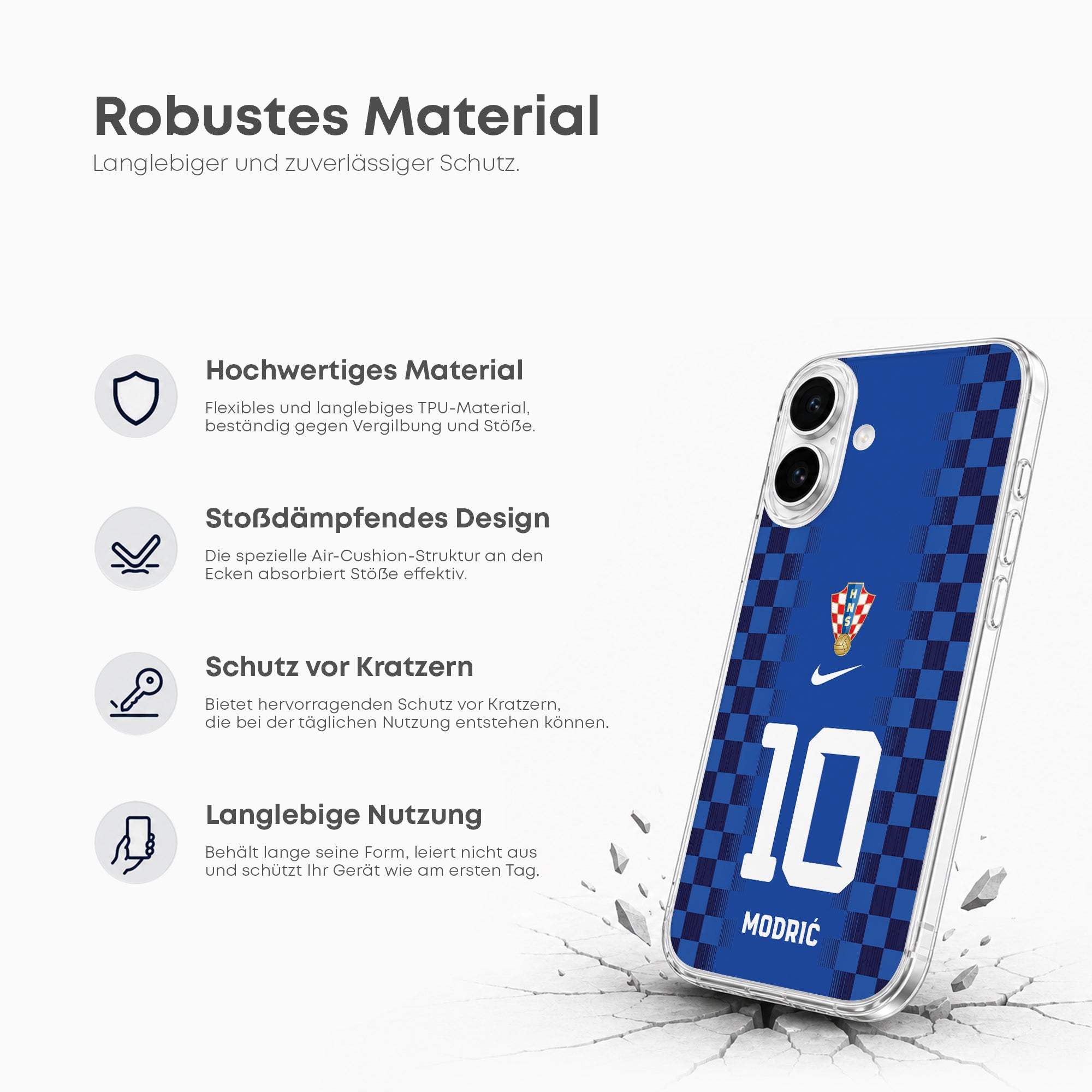Croatia 2026 Handyhülle – Name & Nummer - 1instaphone