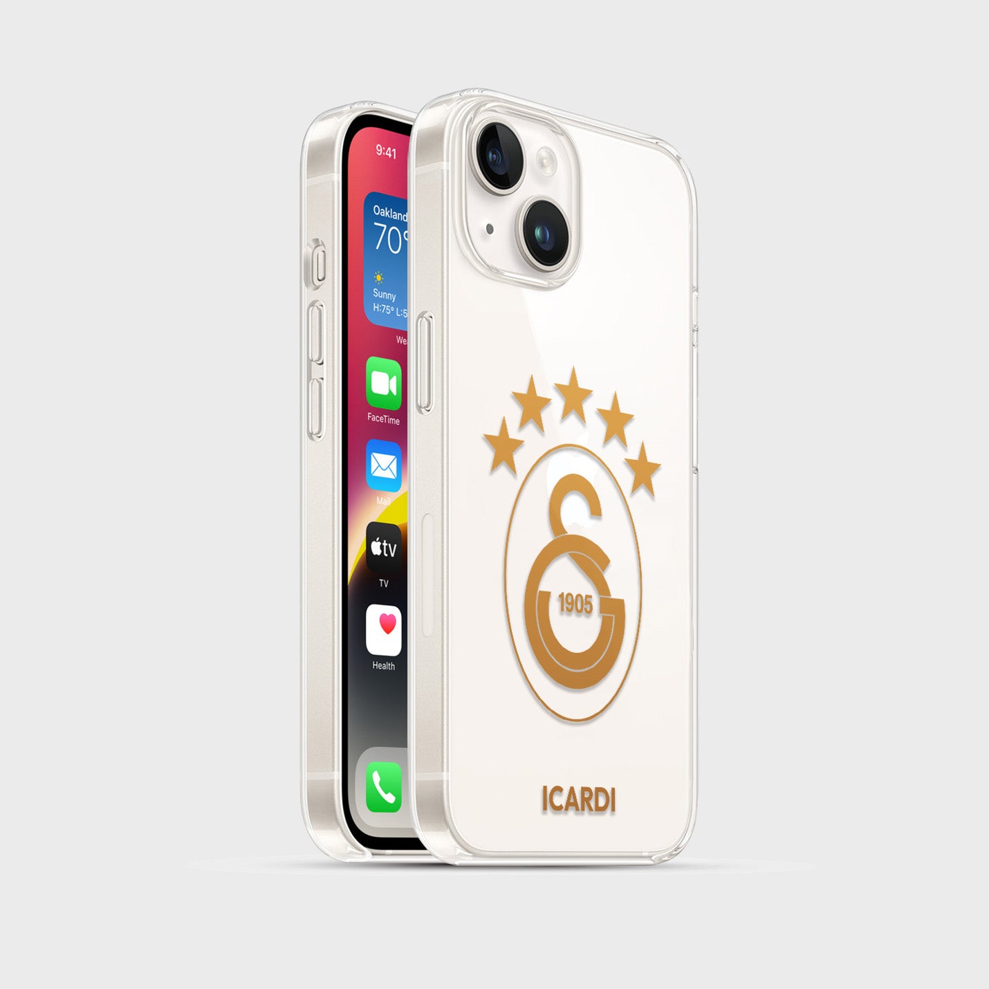 Personalisierte Galatasaray Handyhülle - Şampiyon 2025 Gold Logo - 1instaphone