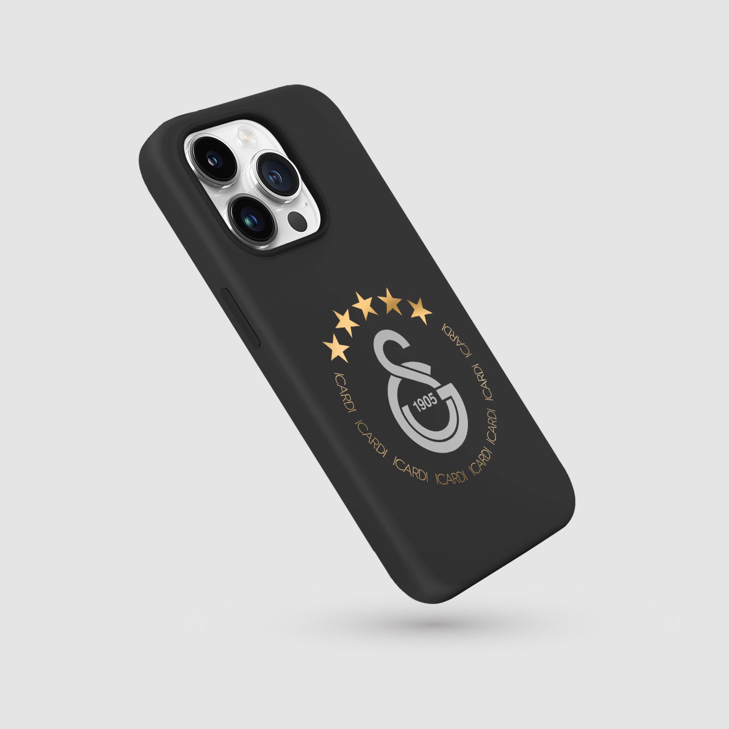 Personalisierte Galatasaray Handyhülle - Şampiyon 2025 Streifen Gold Rot Logo (Kopya) (Kopya) (Kopya) - 1instaphone