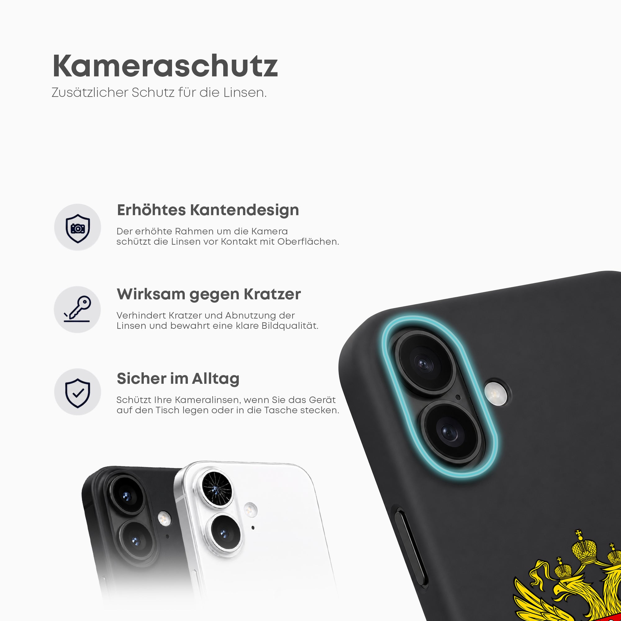 Personalisierte Russisches Imperium Handyhülle mit Namen - 1instaphone