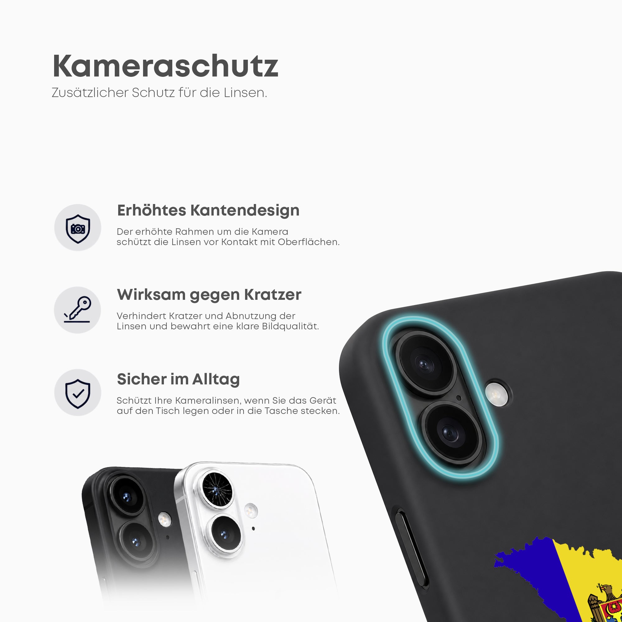 Handyhüllen mit Flagge - Moldawien - 1instaphone