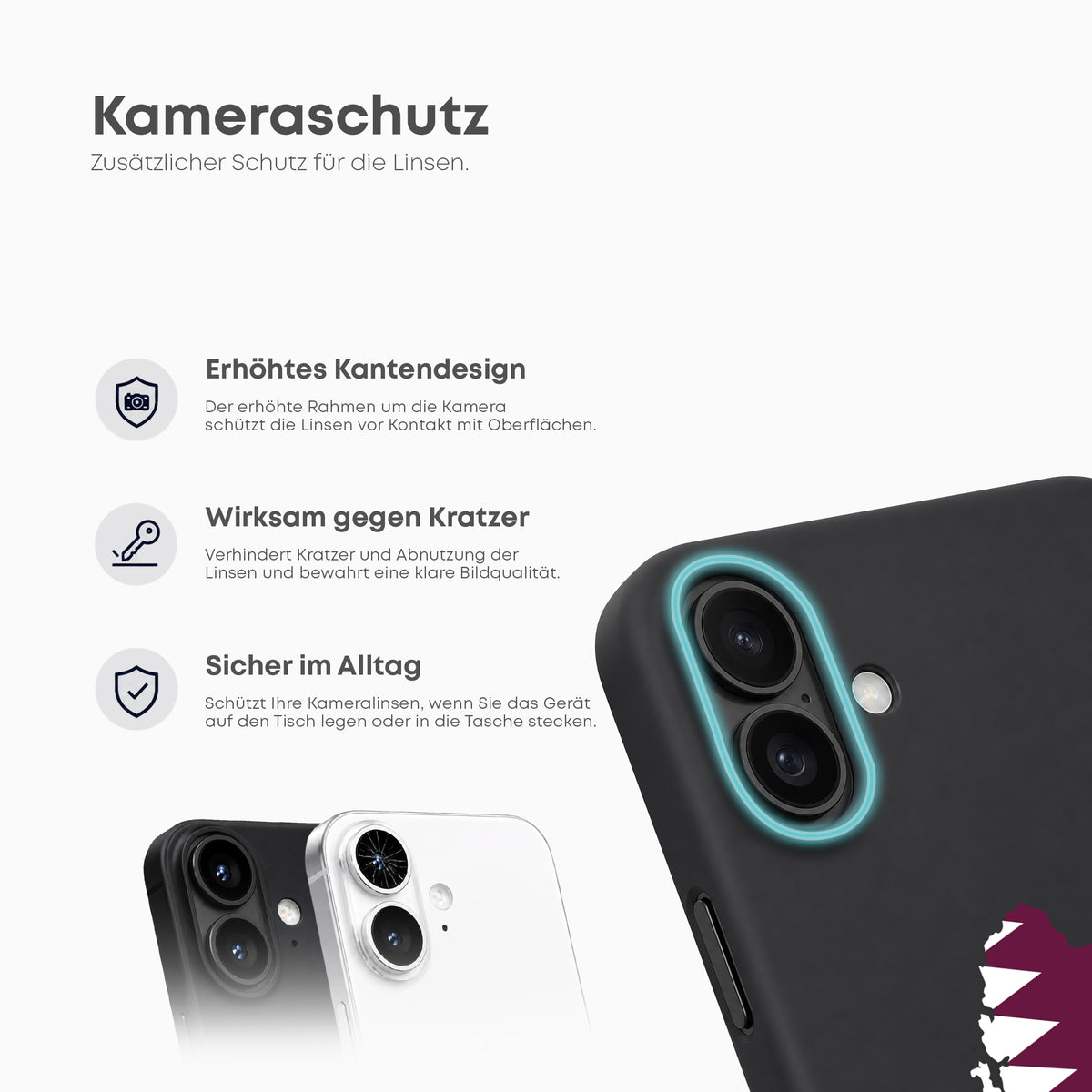 Handyhüllen mit Flagge - Katar - 1instaphone