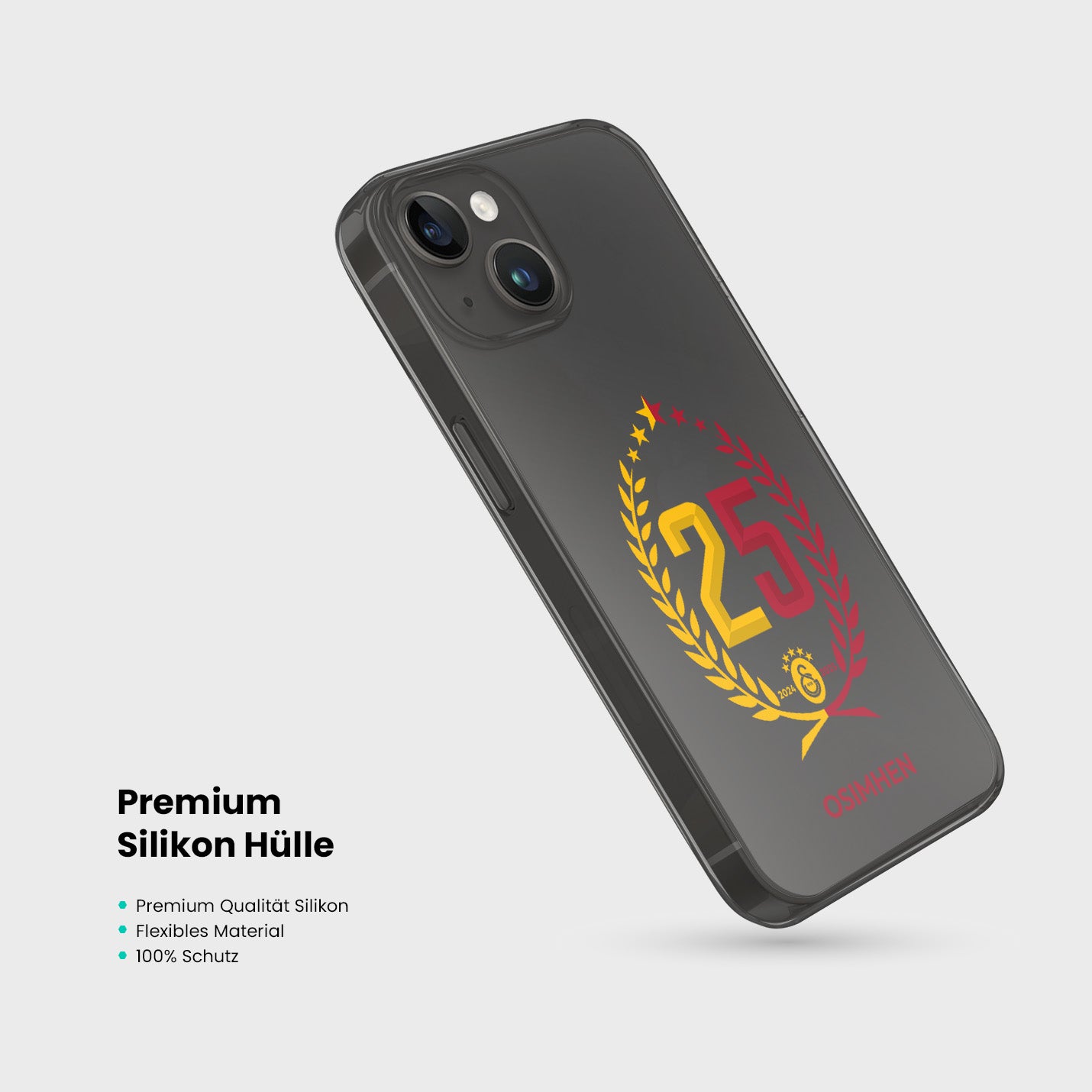Personalisierte Galatasaray Handyhülle - Şampiyon 2025 Trikotnummer Şampiyon - 1instaphone