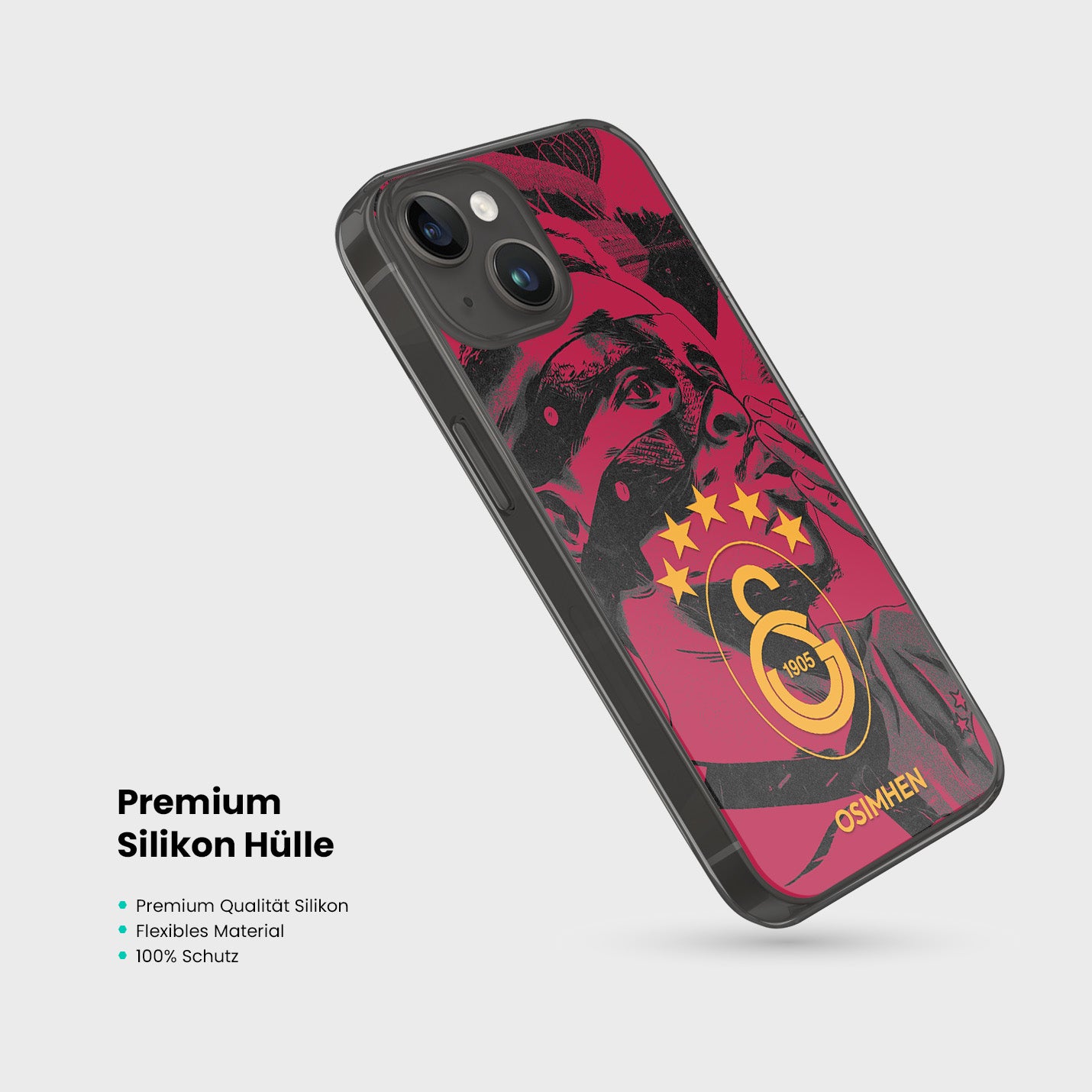 Personalisierte Galatasaray Handyhülle - Şampiyon 2025 Osimhen - 1instaphone