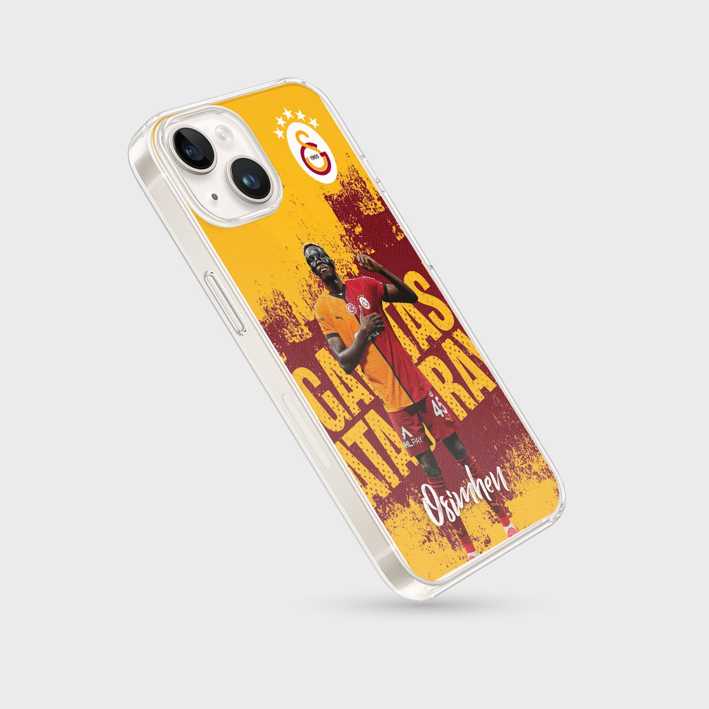 Personalisierte Galatasaray Handyhülle - Şampiyon 2025 Streifen Gold Rot ICARDI - 1instaphone