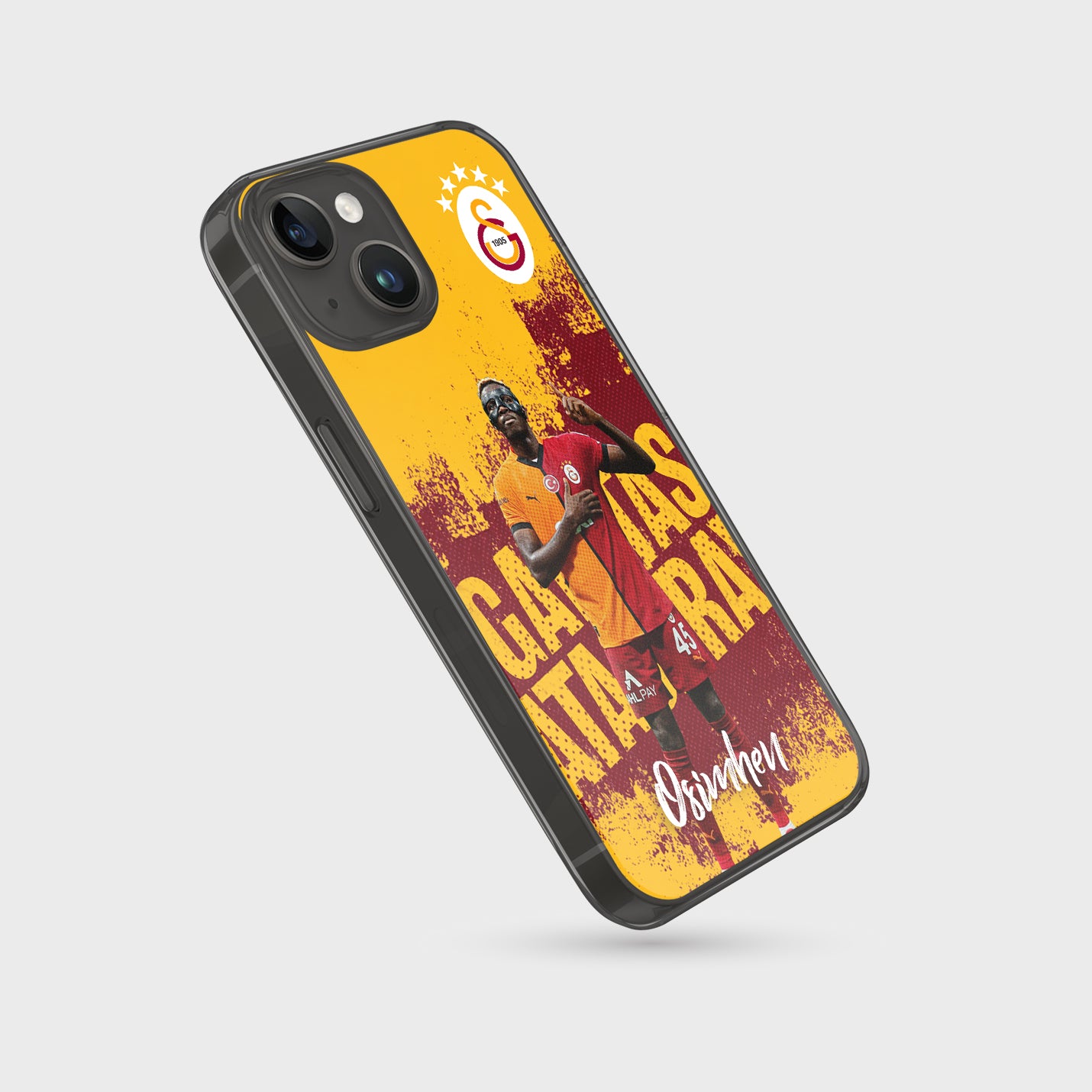 Personalisierte Galatasaray Handyhülle - Şampiyon 2025 Streifen Gold Rot ICARDI - 1instaphone