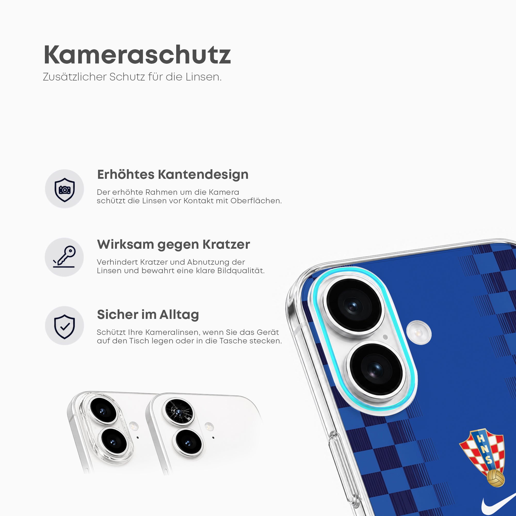 Croatia 2026 Handyhülle – Name & Nummer - 1instaphone