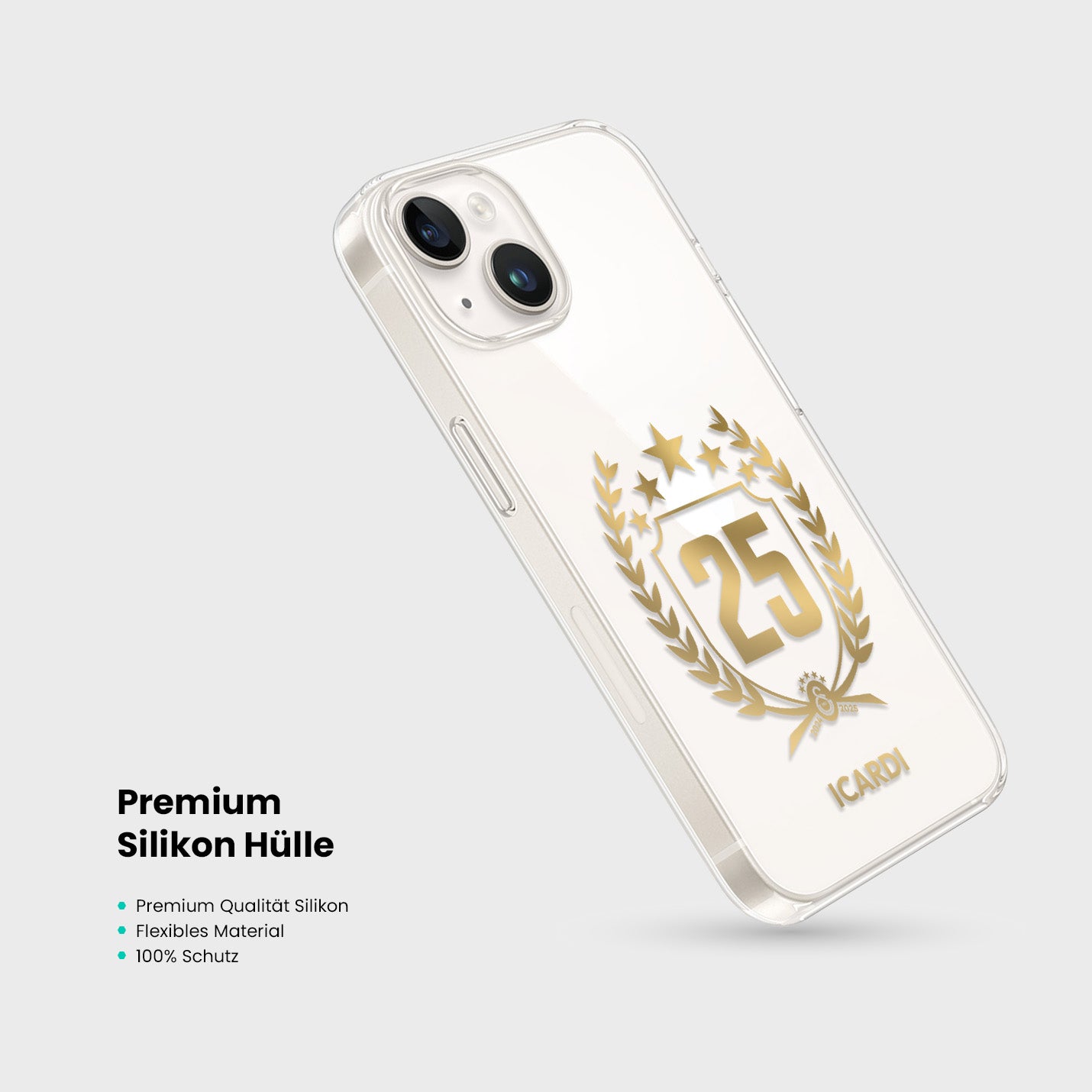 Personalisierte Galatasaray Handyhülle - Şampiyon 2025 Trikot Gold Şampiyon - 1instaphone