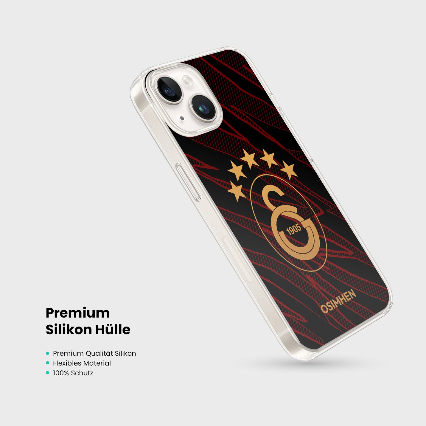 Personalisierte Galatasaray Handyhülle - Şampiyon 2025 Schwarz - 1instaphone