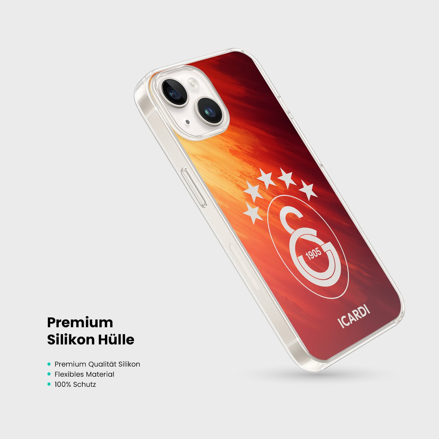 Personalisierte Galatasaray Handyhülle - Şampiyon 2025 Inferno Champion
