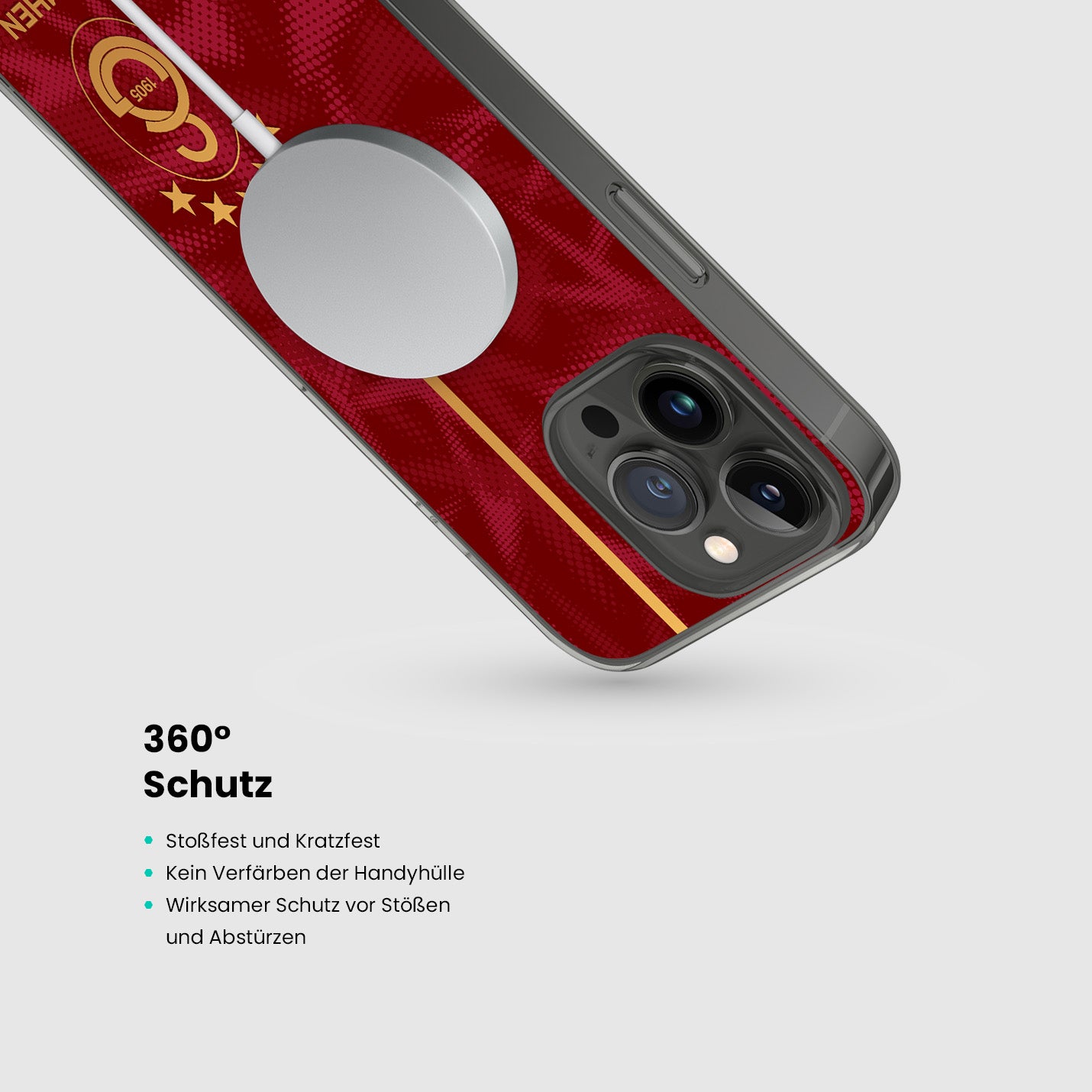 Personalisierte Galatasaray Handyhülle - Şampiyon 2025 Sultan Red Pattern - 1instaphone