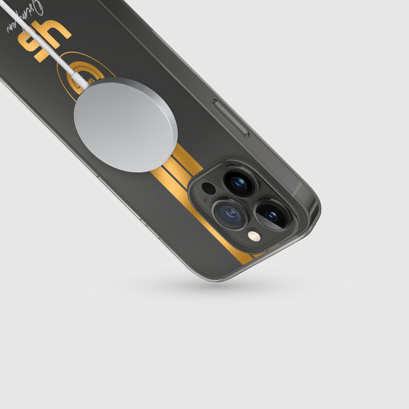 Personalisierte Galatasaray Handyhülle - Şampiyon 2025 Streifen Gold Rot Logo - 1instaphone