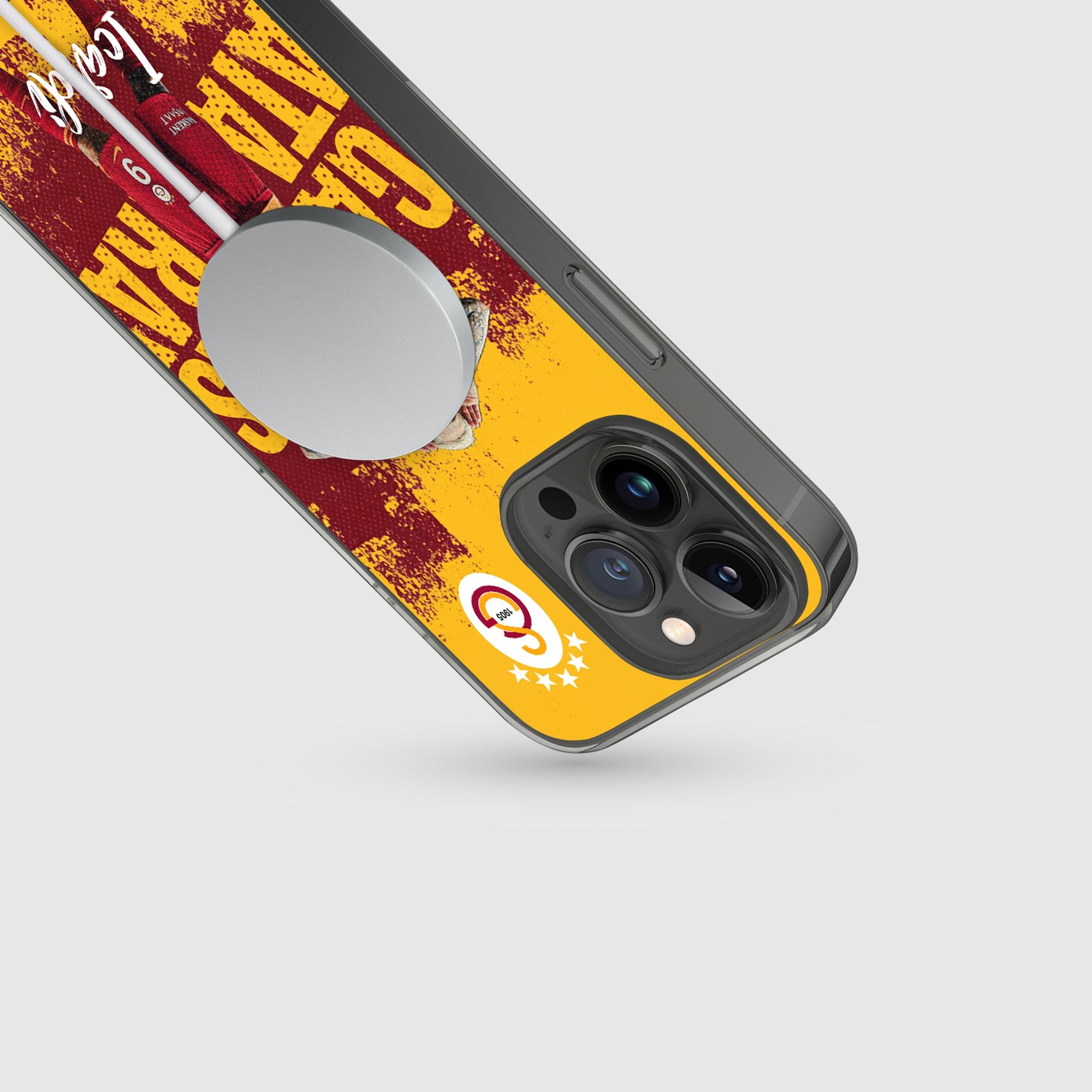 Personalisierte Galatasaray Handyhülle - Şampiyon 2025 Streifen Gold Rot ICARDI (Kopya) - 1instaphone