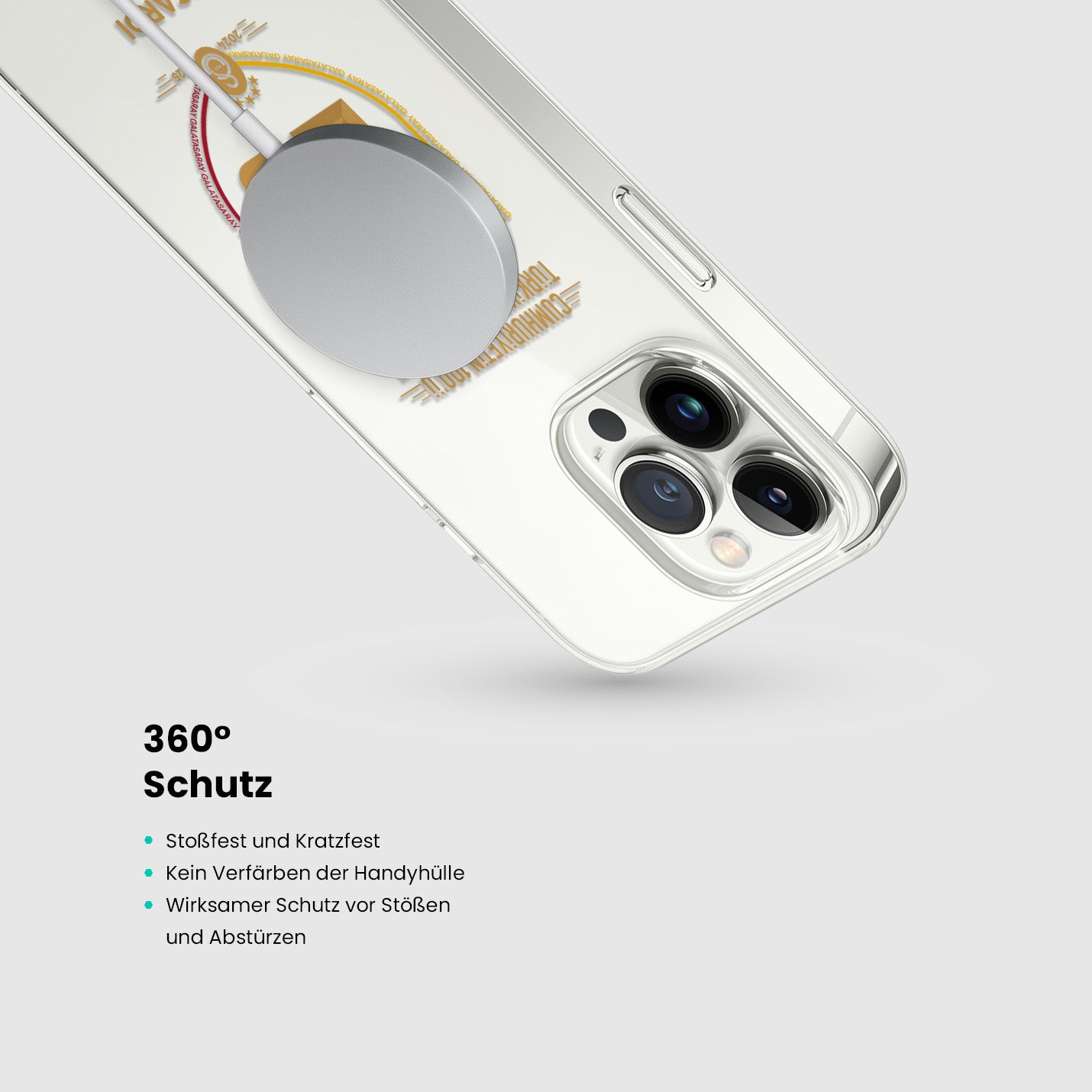 Personalisierte Galatasaray Handyhülle - Şampiyon 2025 Wappen Trikotnummer - 1instaphone