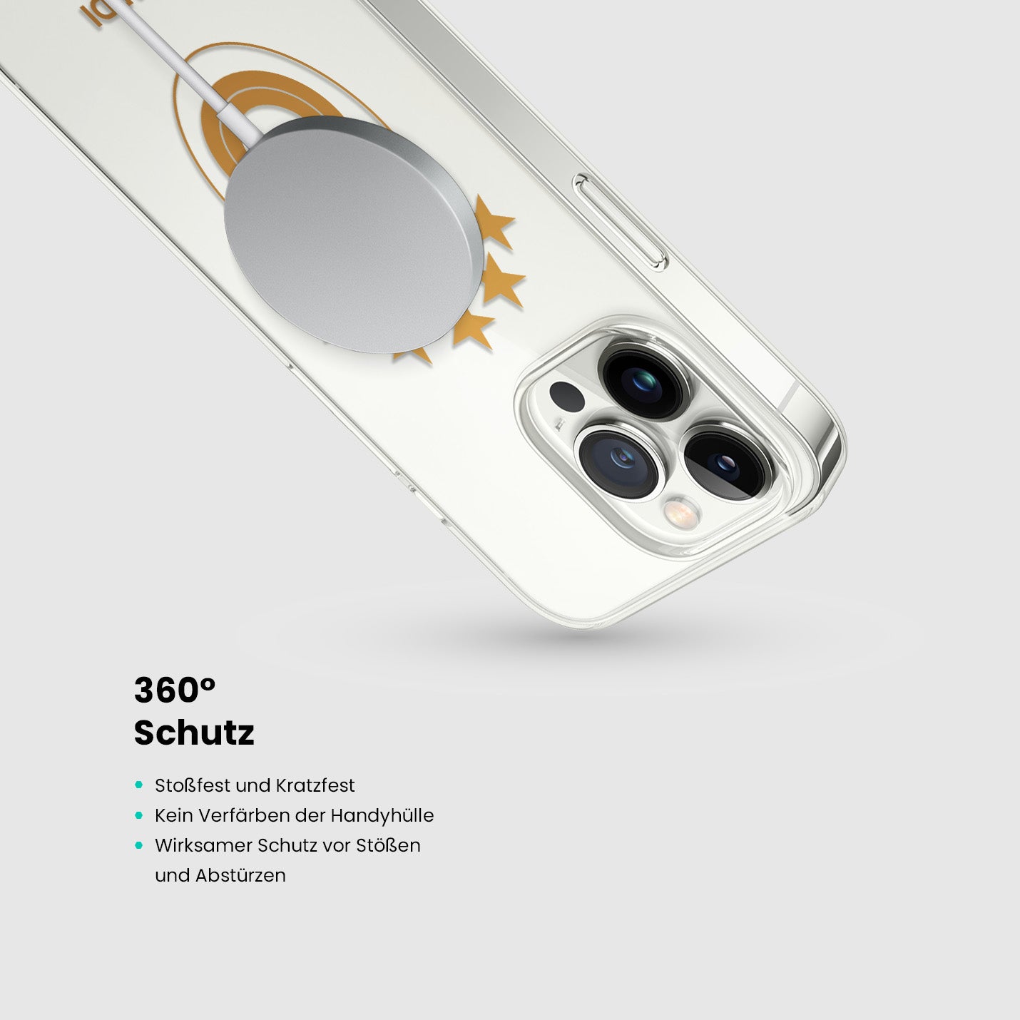 Personalisierte Galatasaray Handyhülle - Şampiyon 2025 Gold Logo - 1instaphone